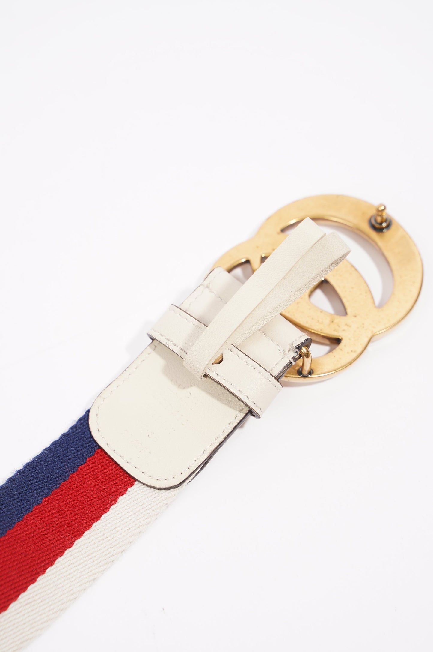Gucci Marmont Belt White / Blue / Red 90cm - 36"