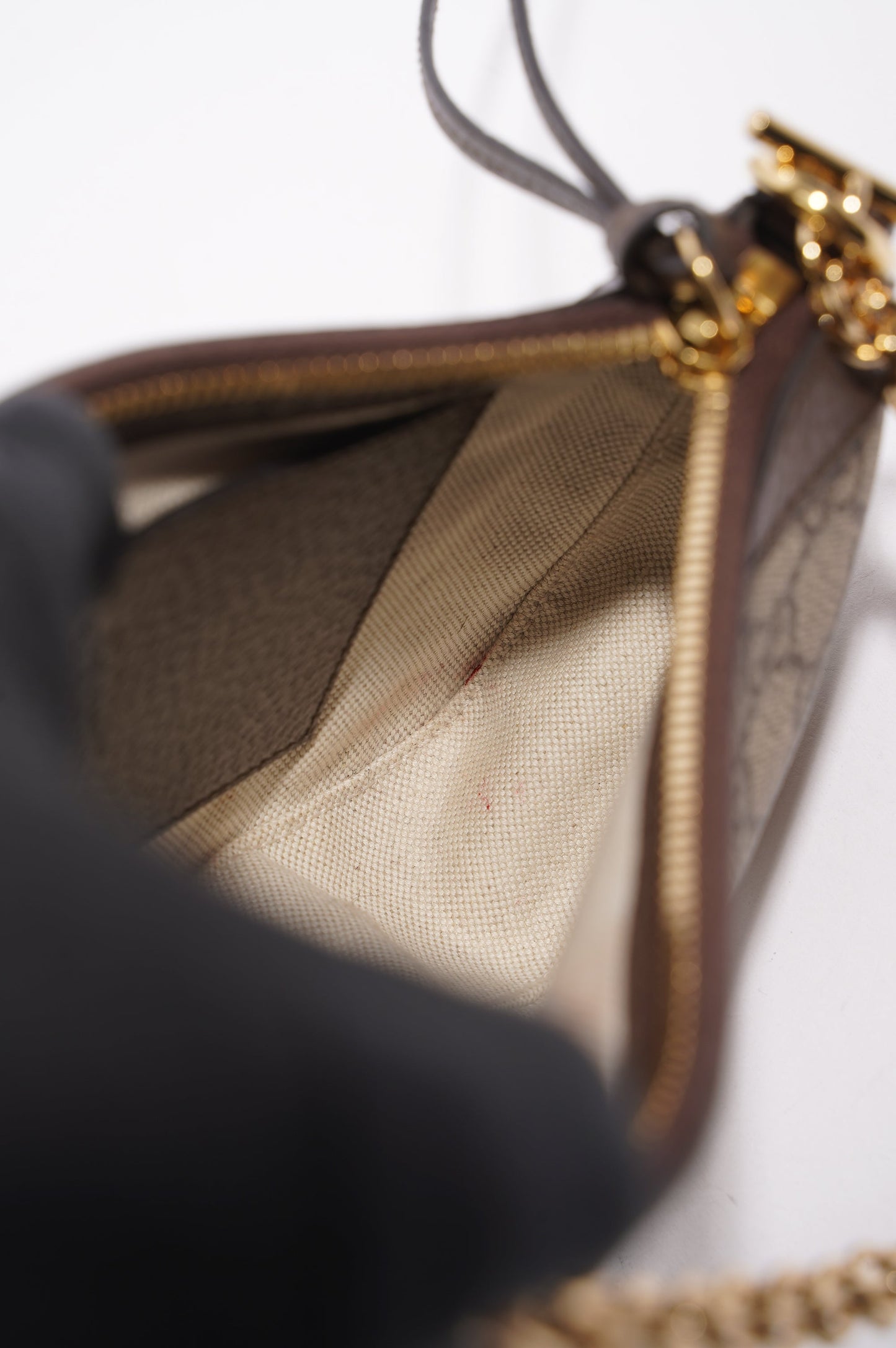 Gucci Womens Ophidia Bag Monogram / Brown Small