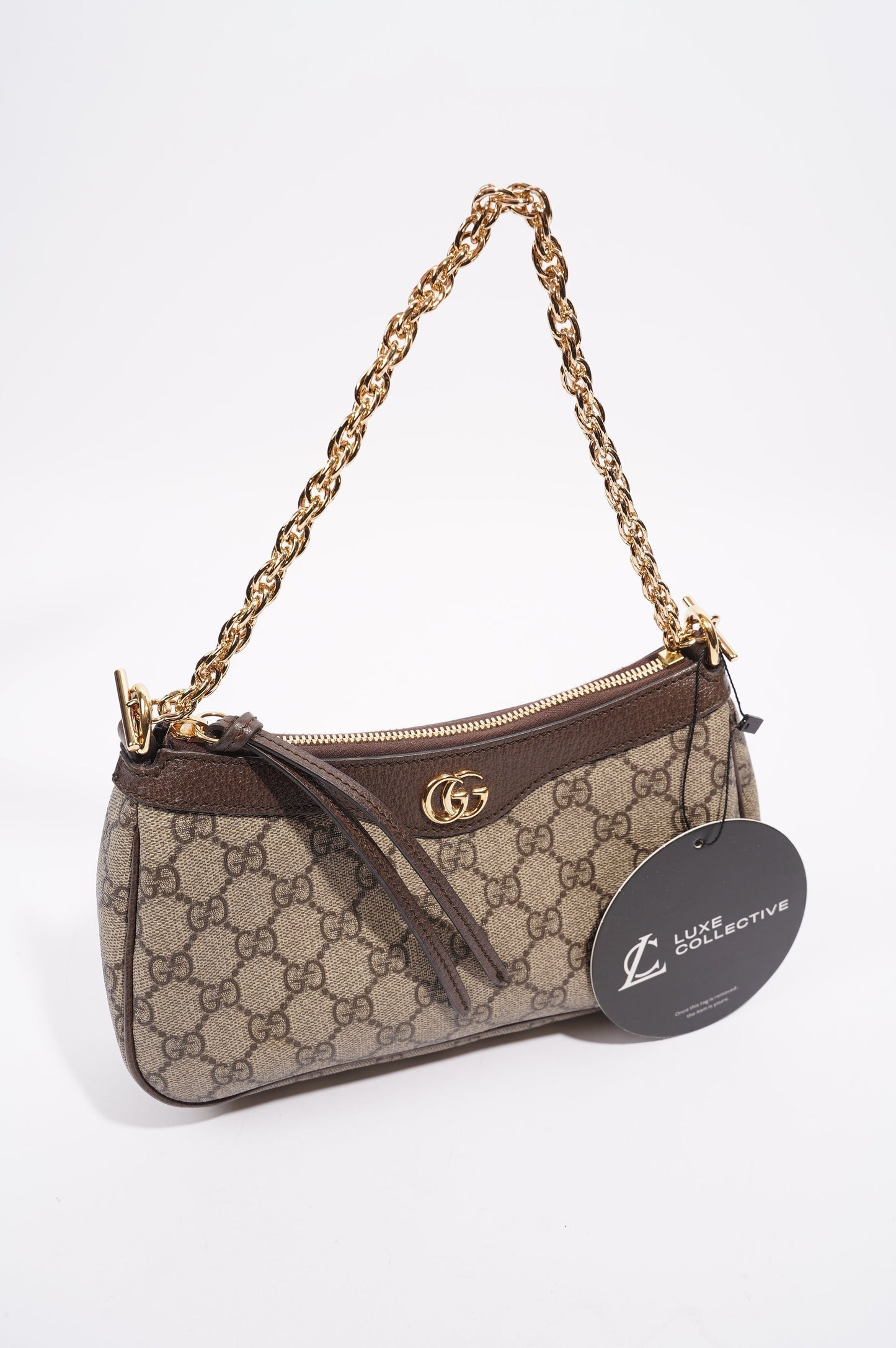 Gucci Womens Ophidia Bag Monogram / Brown Small