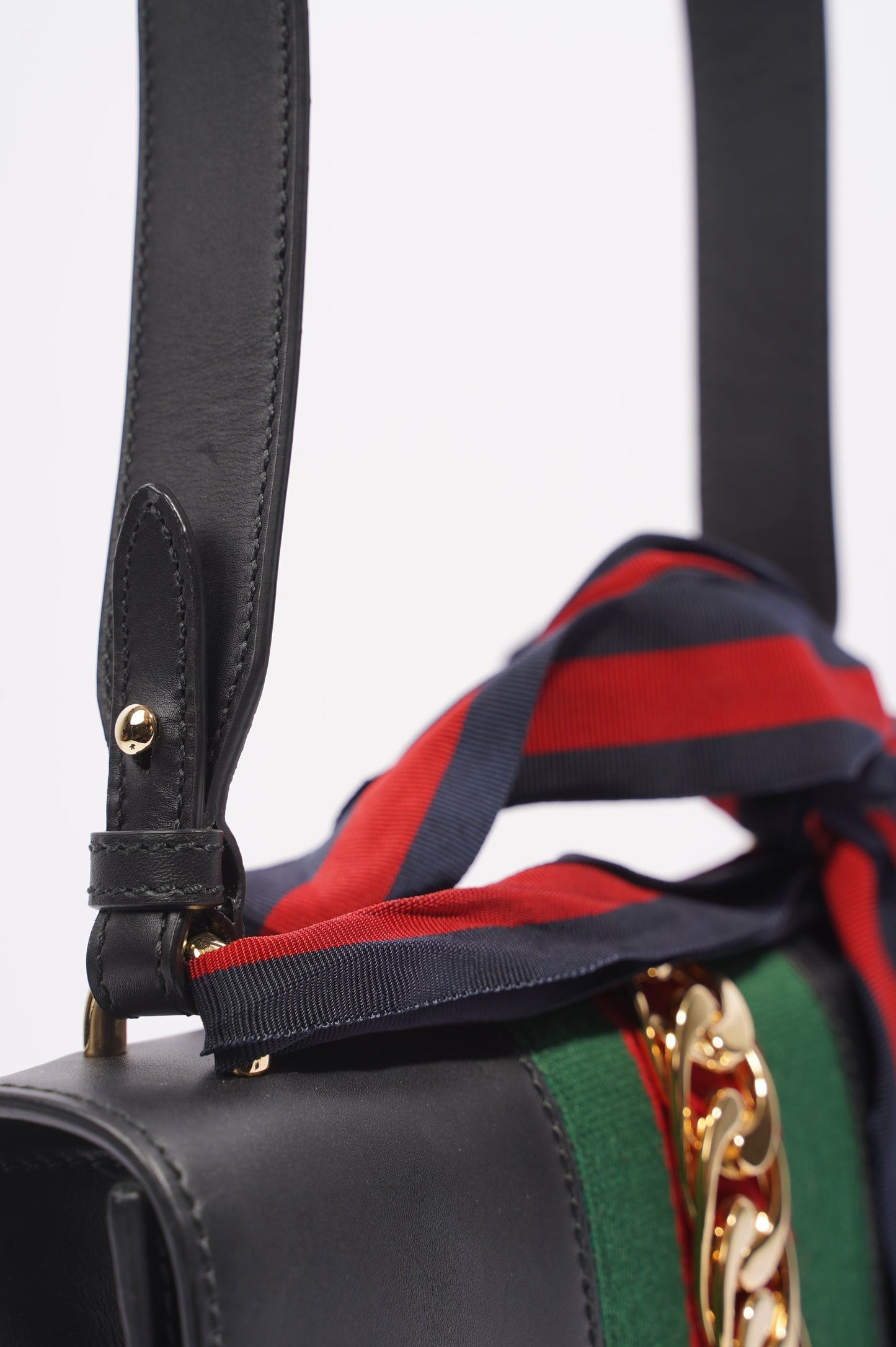 Gucci Womens Sylvie Black / Green / Red Medium