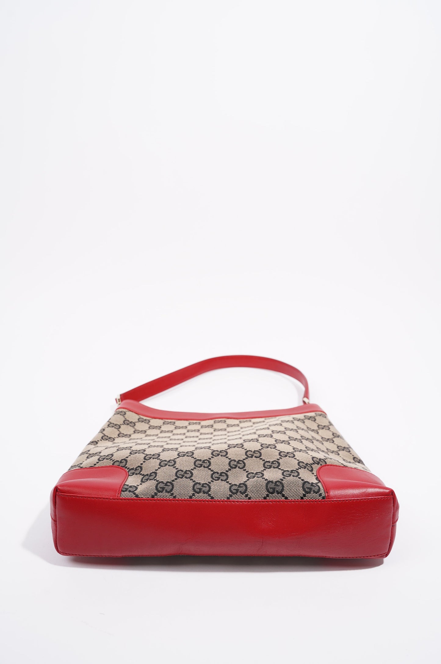 Gucci Womens GG Canvas Shoulder Bag Supreme / Red
