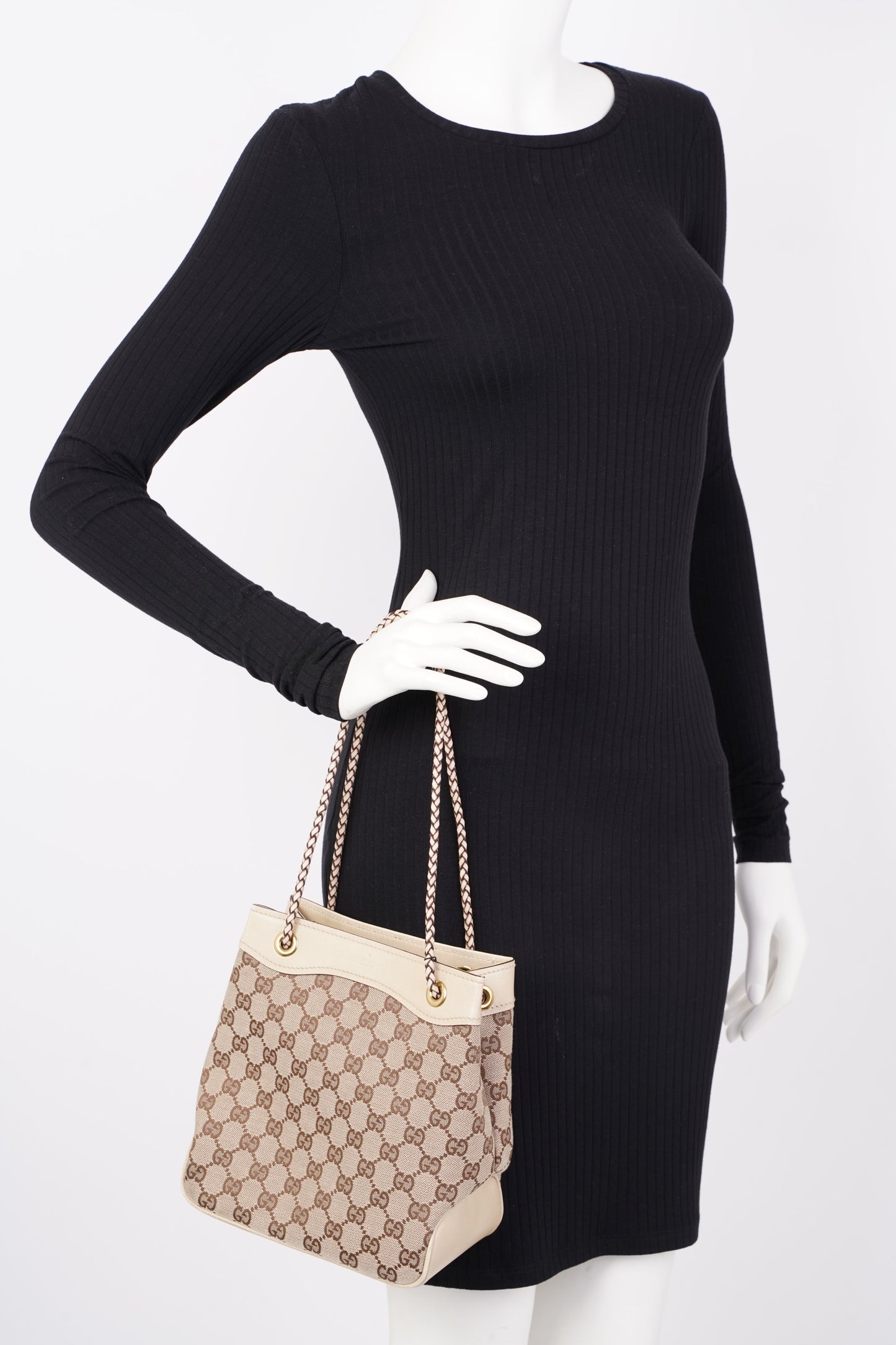 Gucci Womens Gifford Tote Bag Supreme Canvas