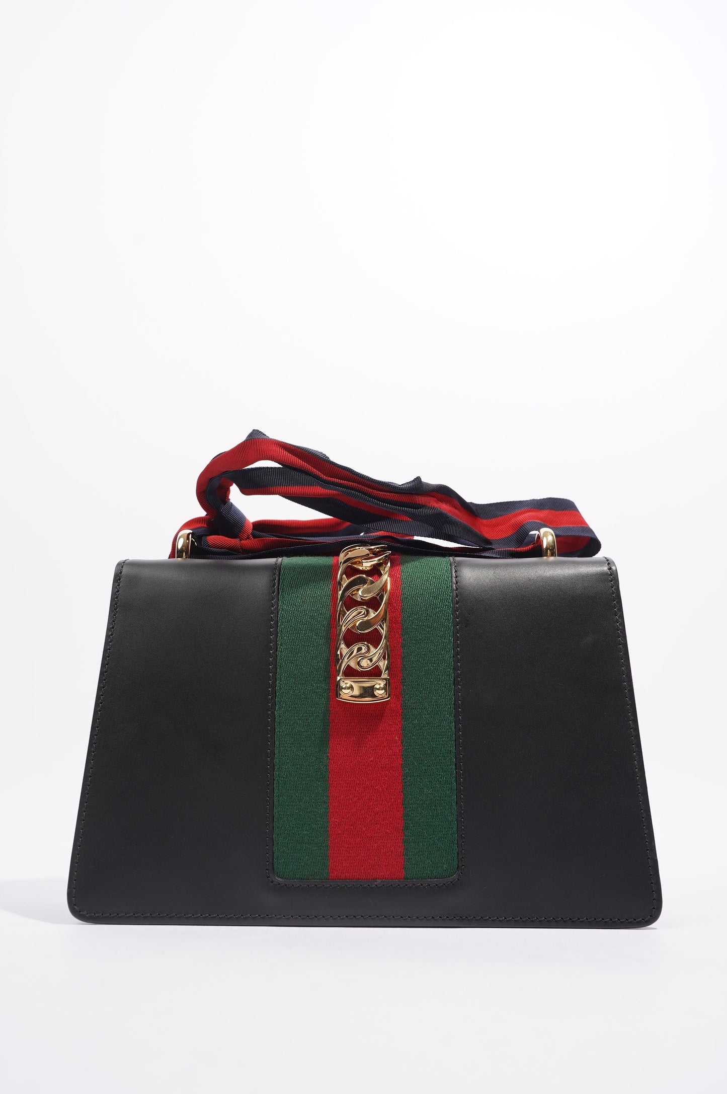 Gucci Womens Sylvie Black / Green / Red Medium