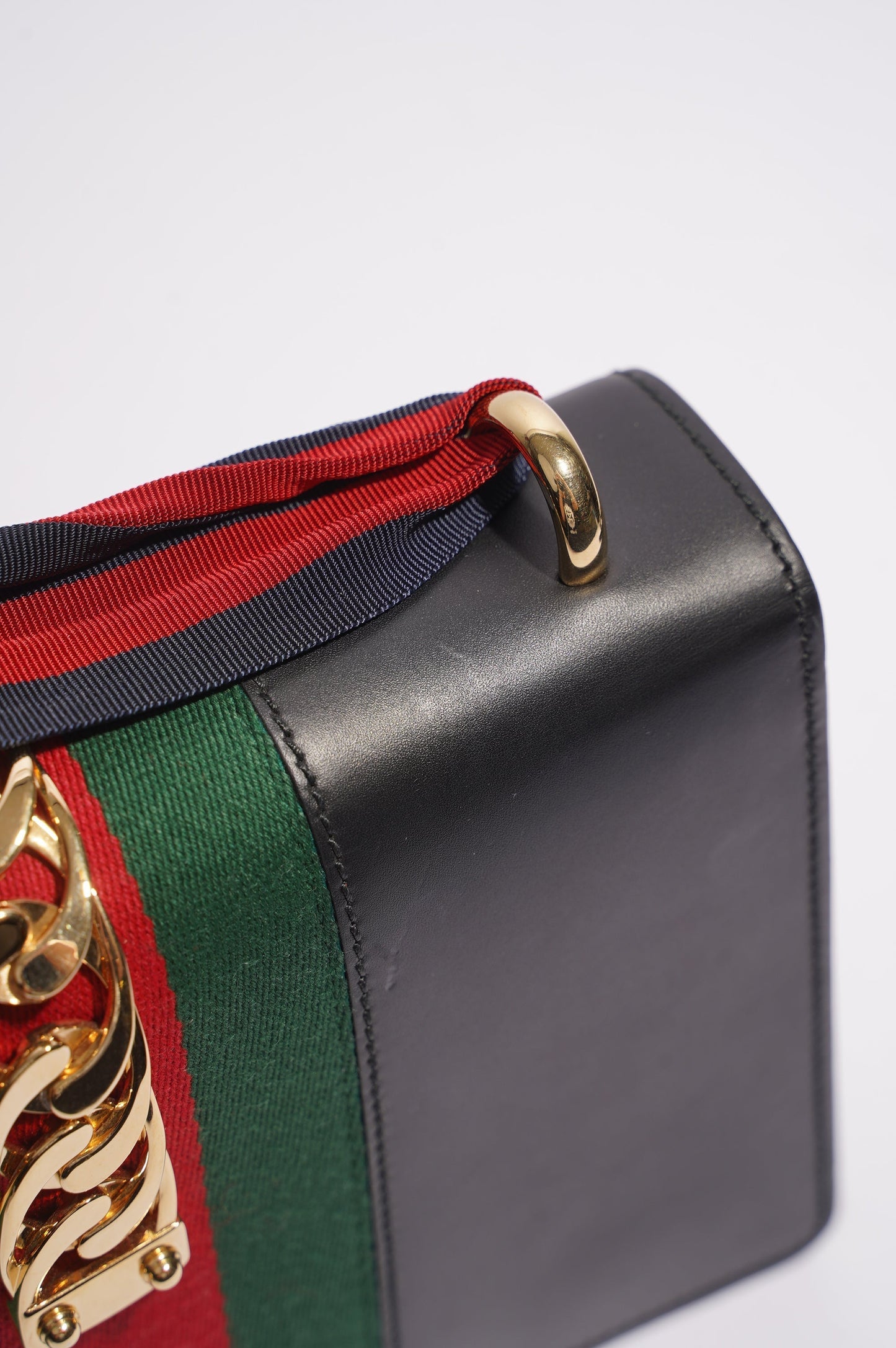 Gucci Womens Sylvie Black / Green / Red Medium