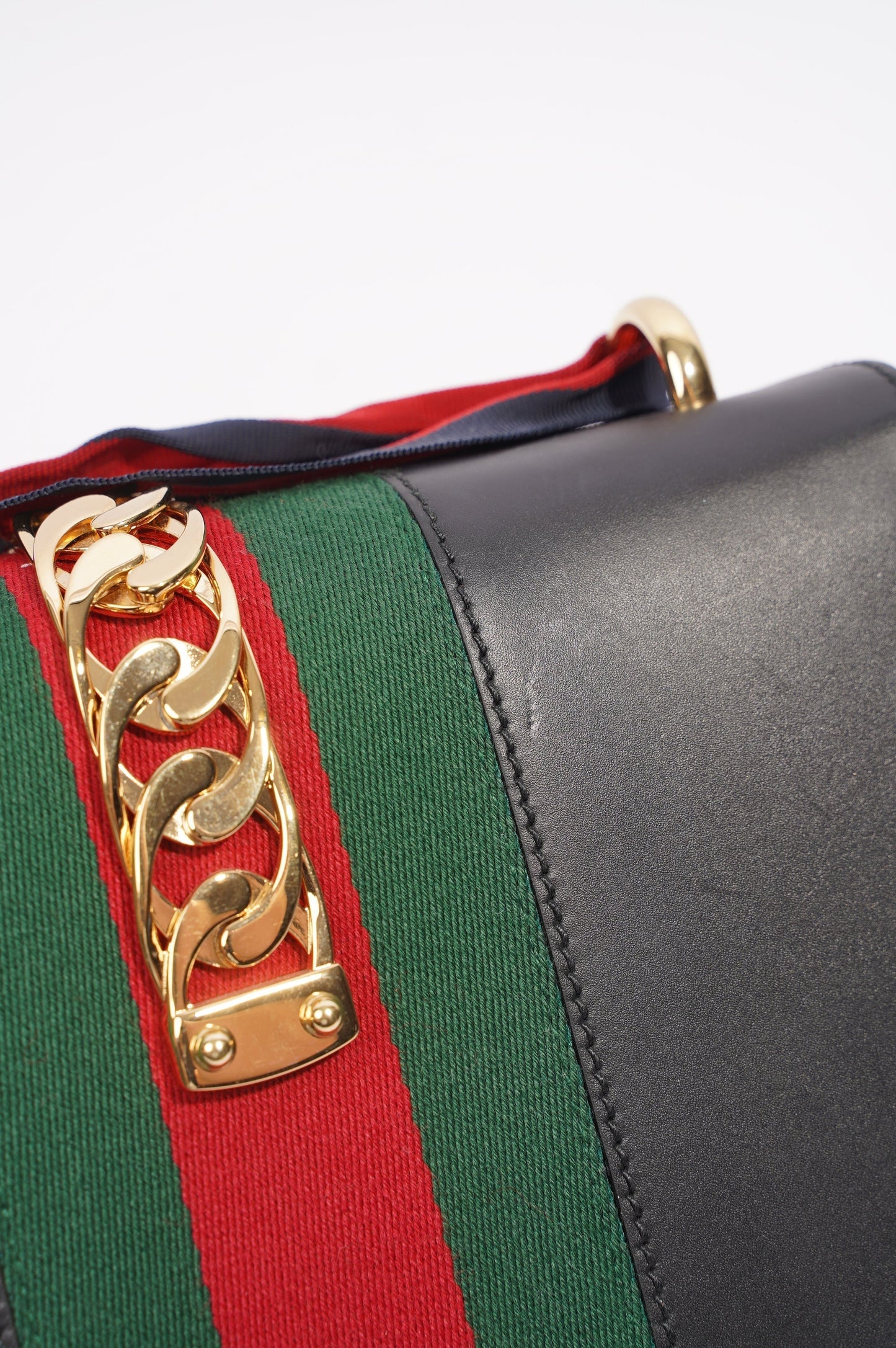 Gucci Womens Sylvie Black / Green / Red Medium