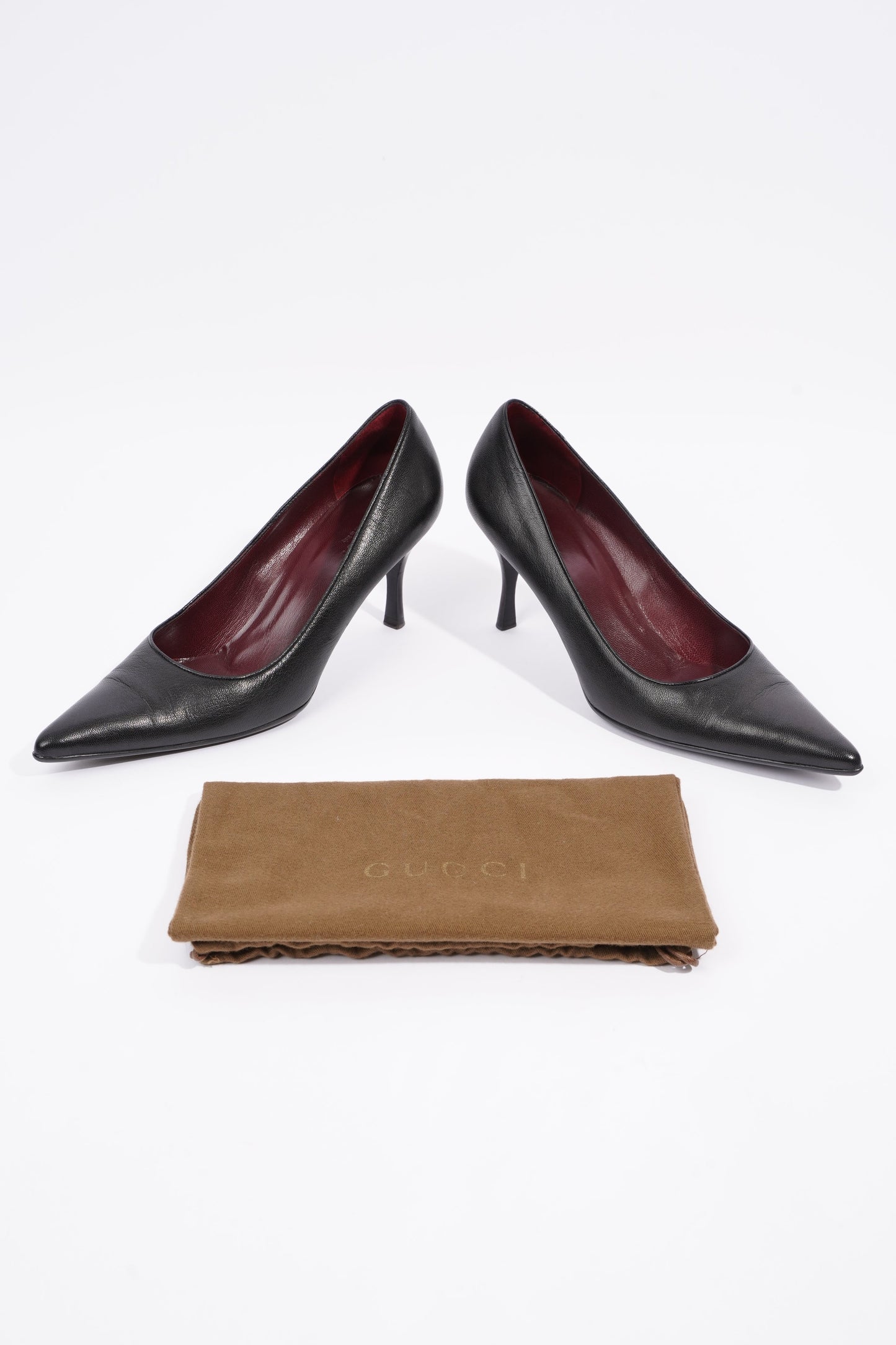 Gucci Womens Leather Pumps Black EU 40.5 / UK 7.5