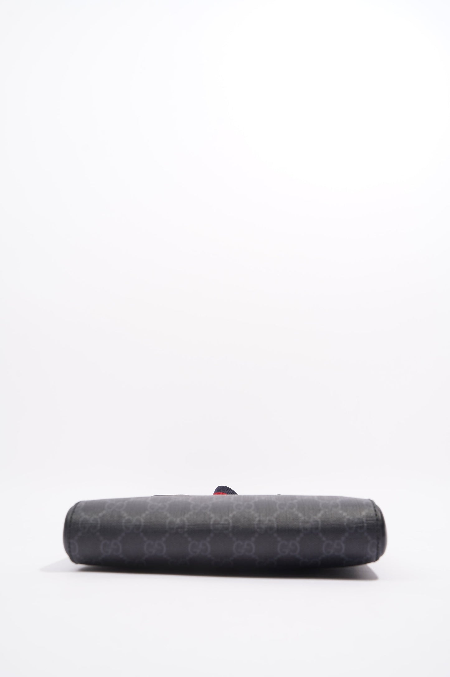 Gucci Mens GG Black Messenger Bag Black Canvas Small