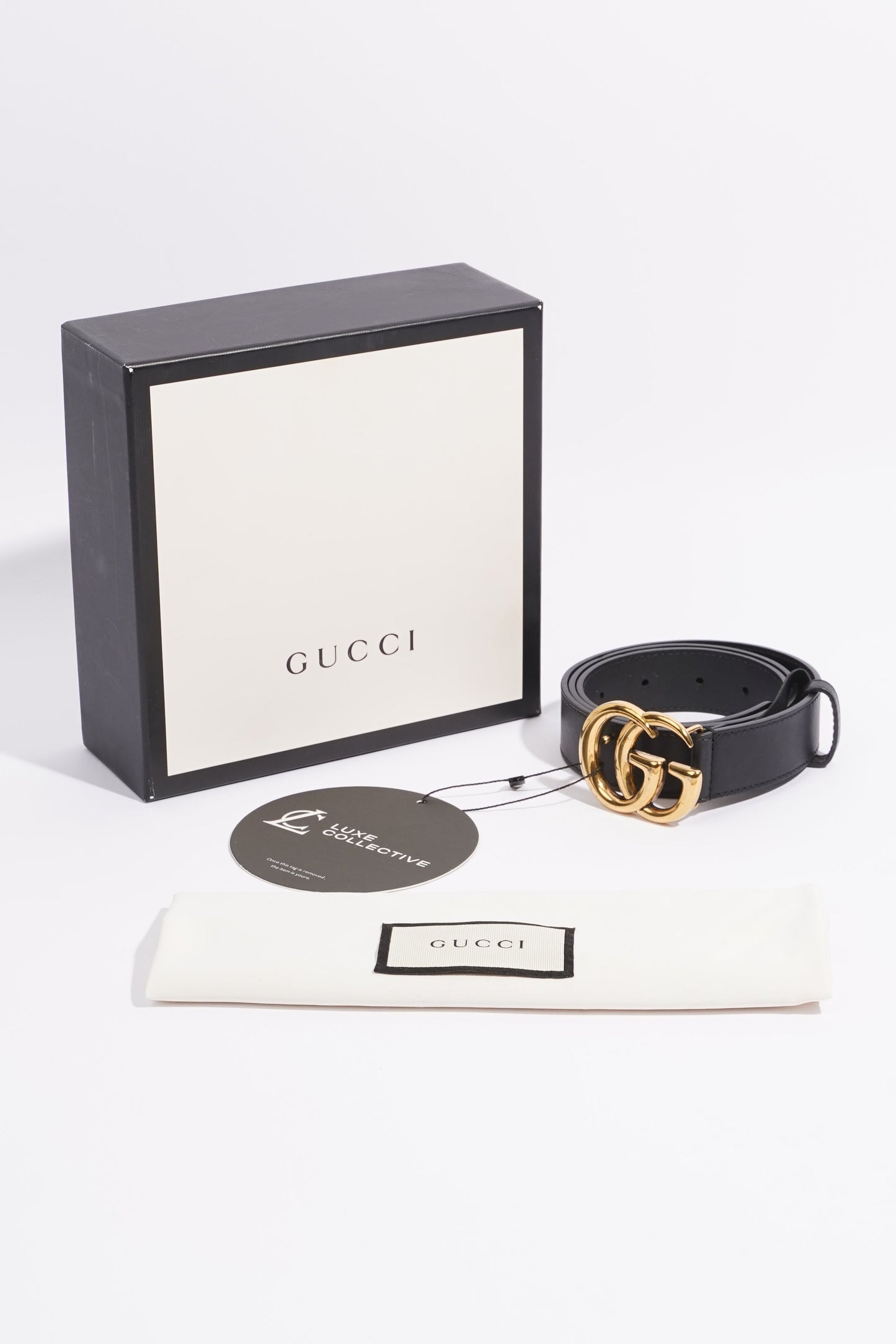 Gucci Womens GG Marmont Belt Black 85cm - 34"