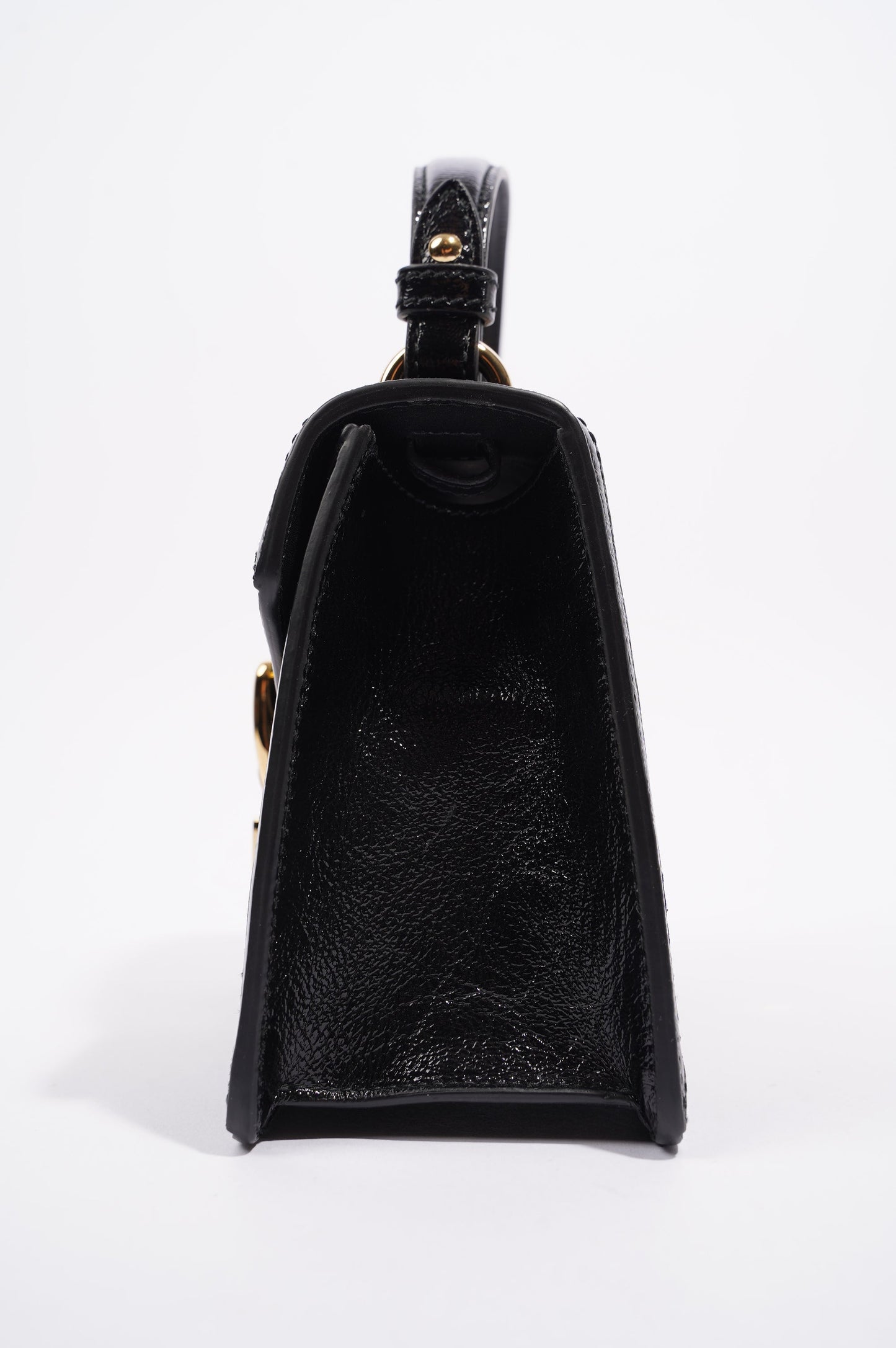 Gucci Womens Sylvie Mini Bag Black Velvet / Green / Red
