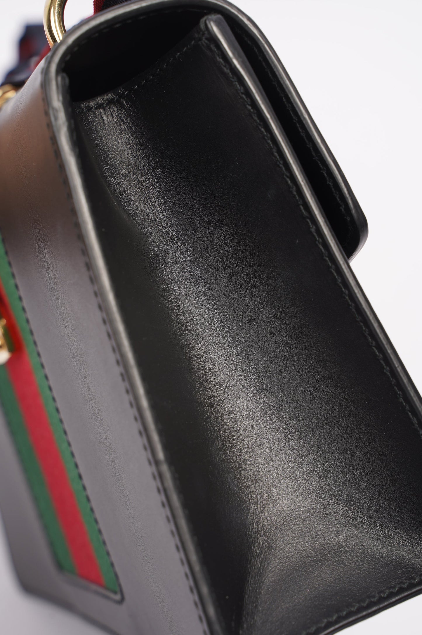 Gucci Womens Sylvie Black / Green / Red Medium