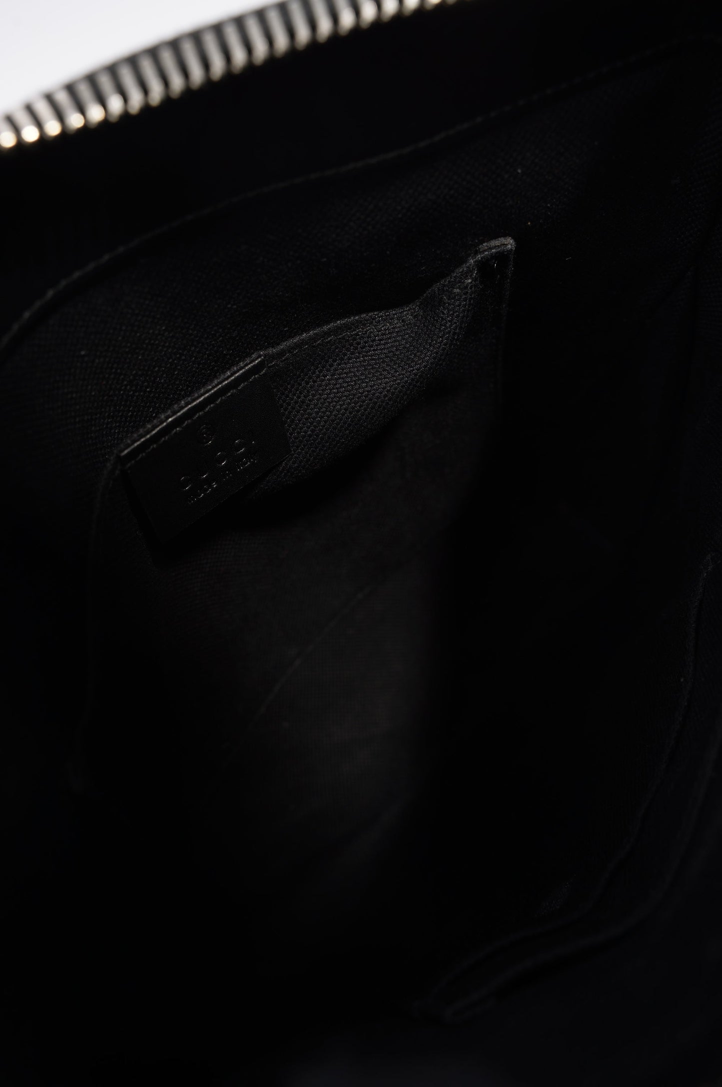 Gucci Mens GG Black Messenger Bag Black Canvas Small