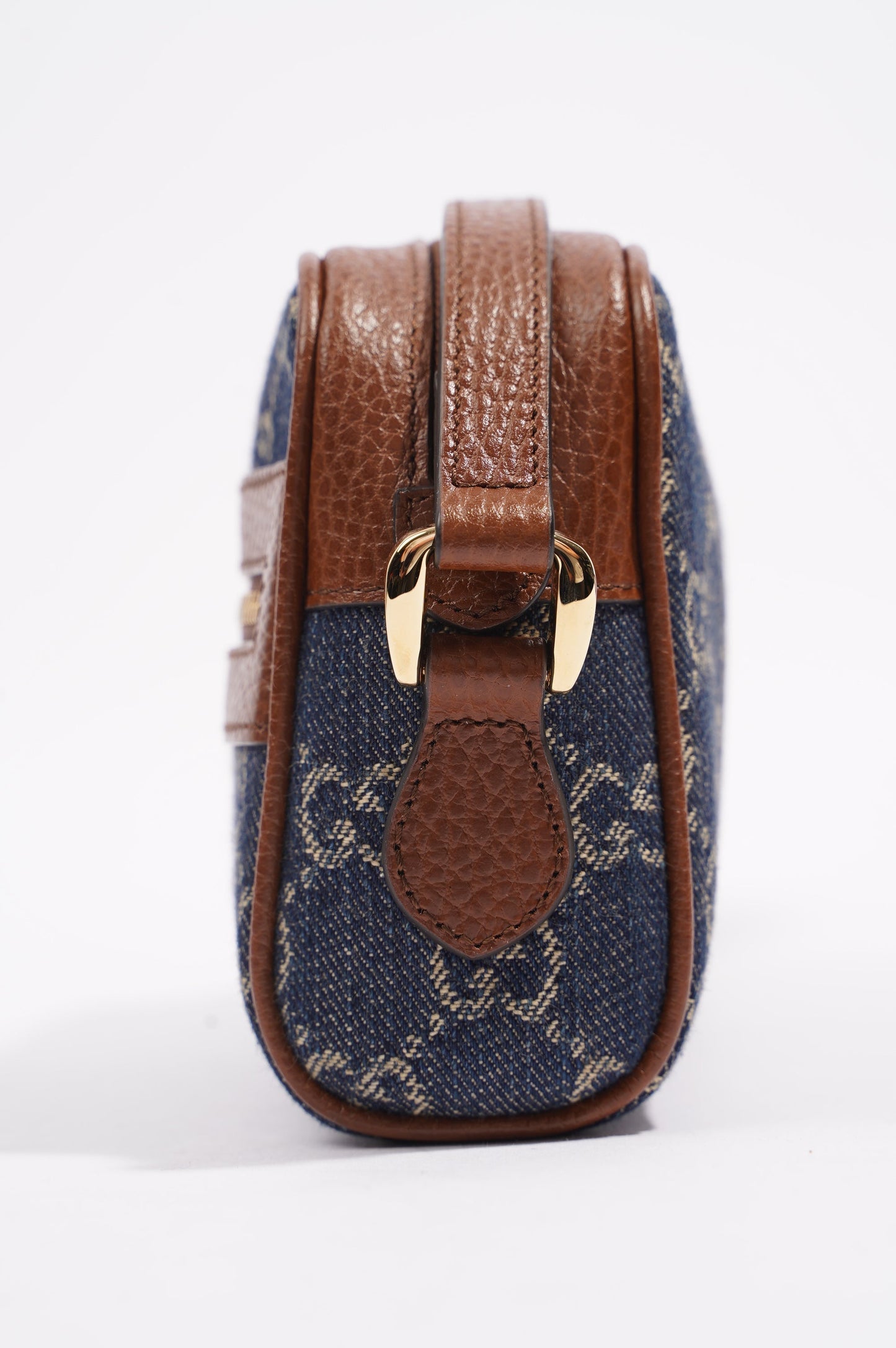 Gucci Womens Ophidia GG Mini Bag Denim / Brown