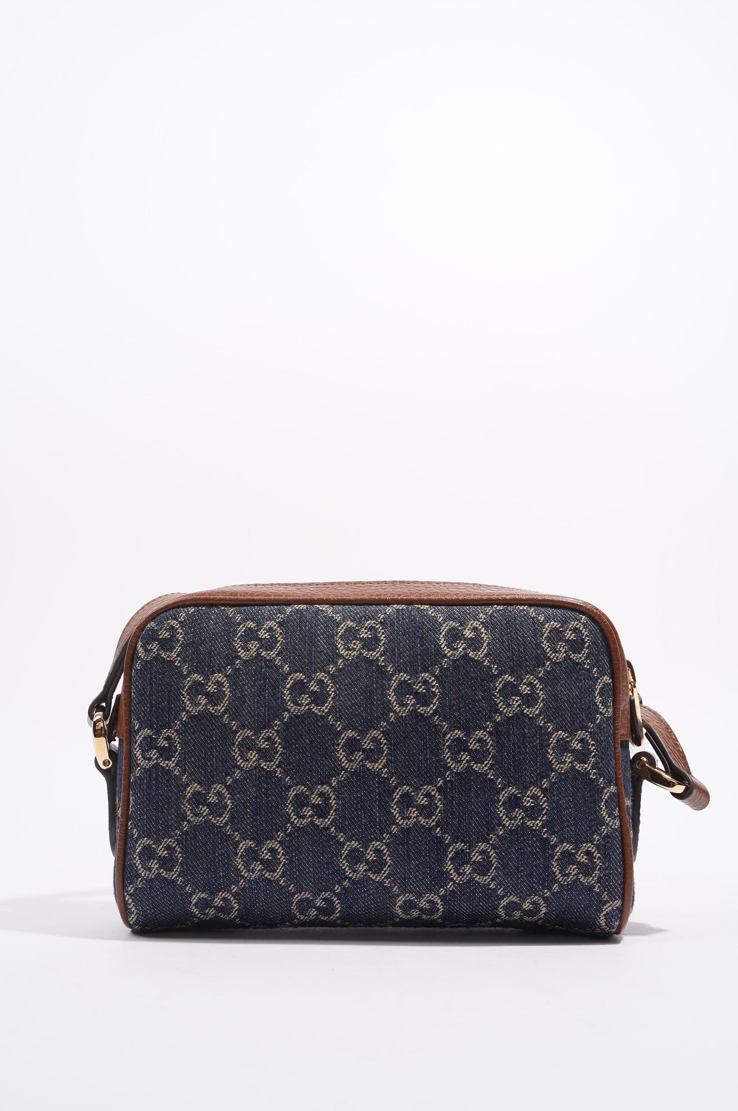 Gucci Womens Ophidia GG Mini Bag Denim / Brown