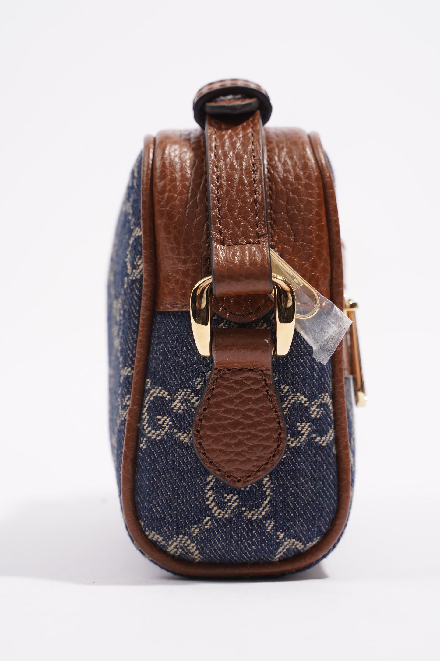 Gucci Womens Ophidia GG Mini Bag Denim / Brown
