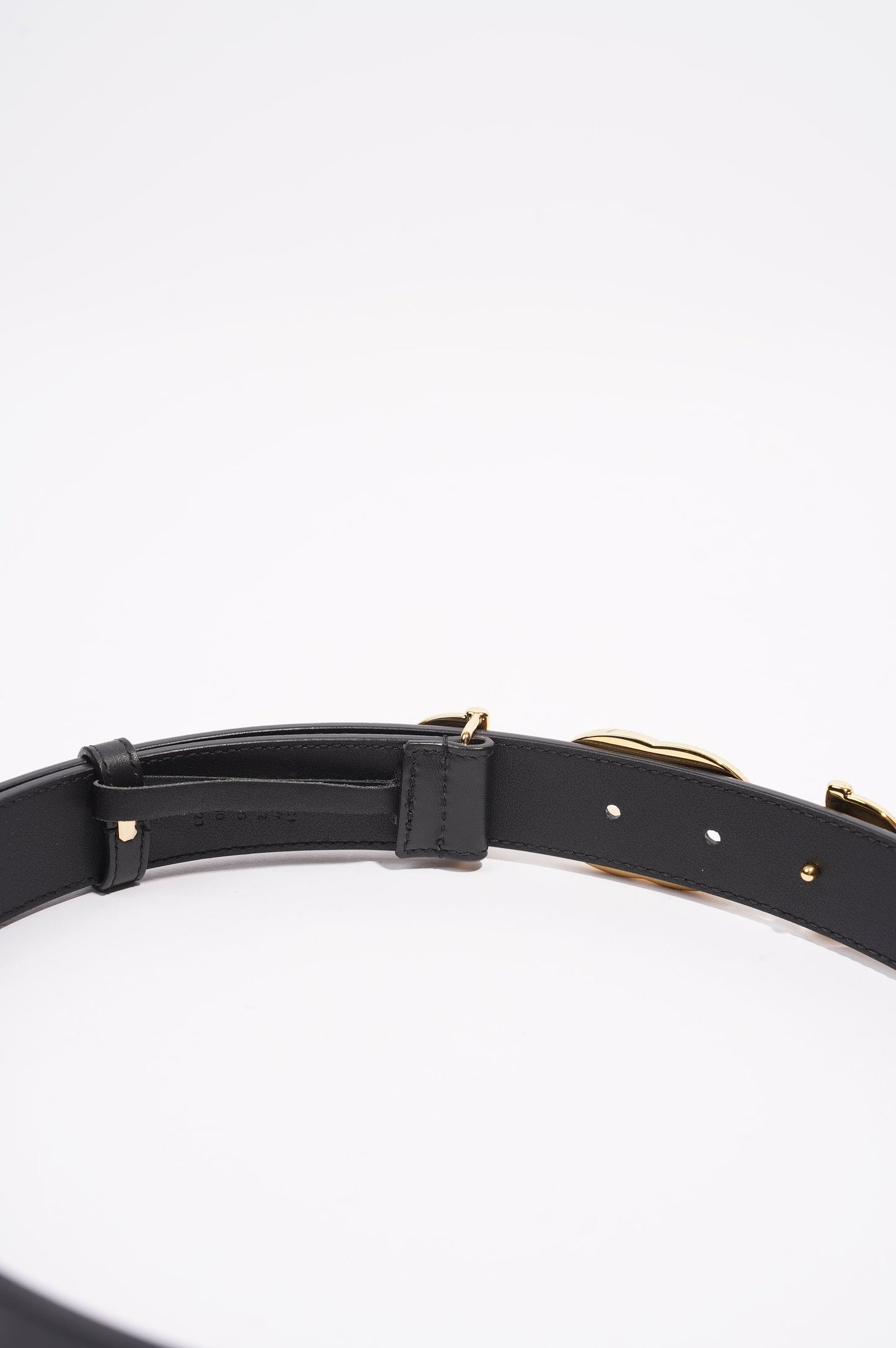 Gucci Womens GG Interlocking Horsebit Belt Black Leather 75cm