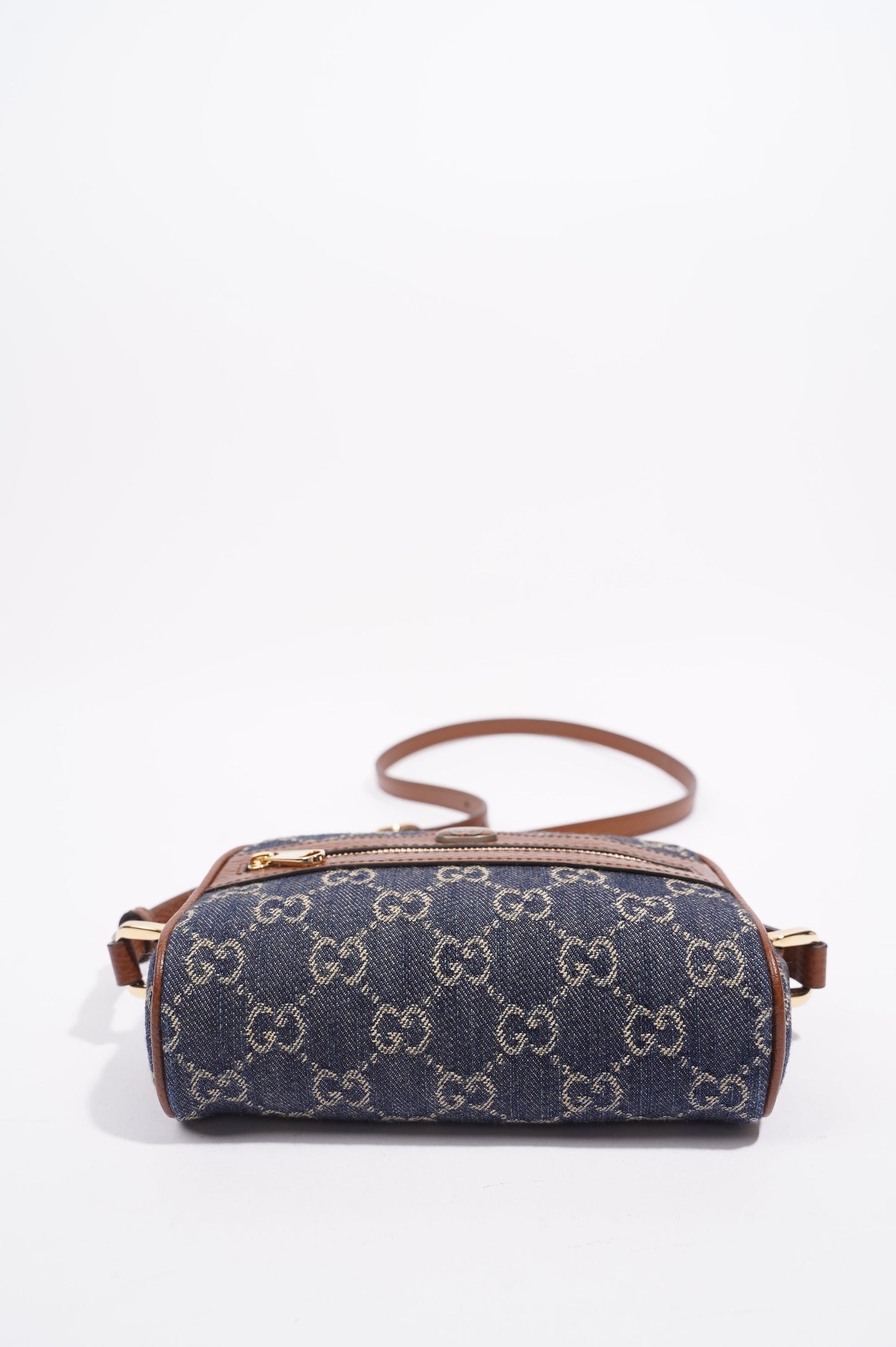 Gucci Womens Ophidia GG Mini Bag Denim / Brown