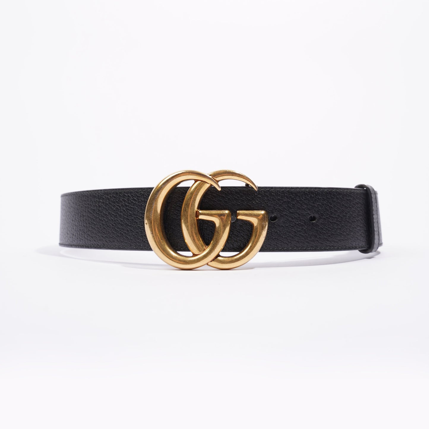 Gucci Mens Marmont Belt Black Gold 80cm / 32"