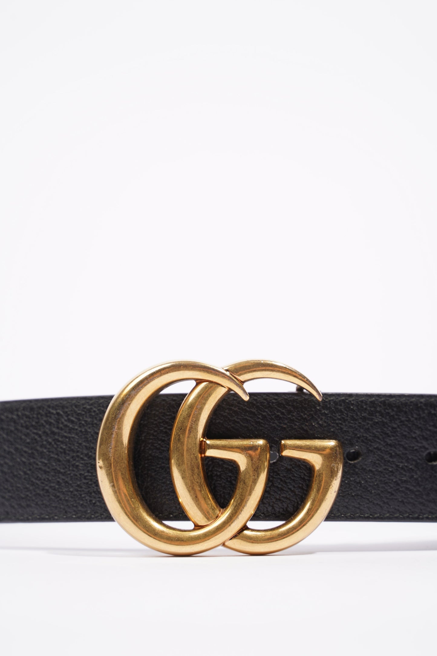 Gucci Mens Marmont Belt Black Gold 80cm / 32"