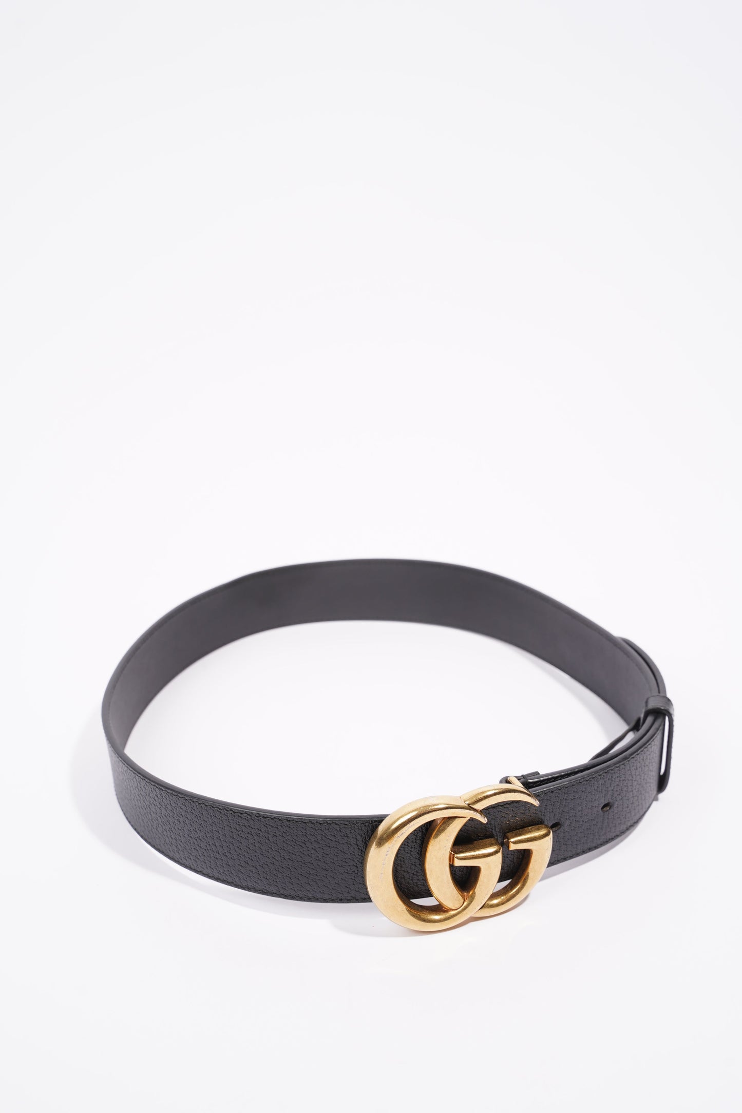 Gucci Mens Marmont Belt Black Gold 80cm / 32"