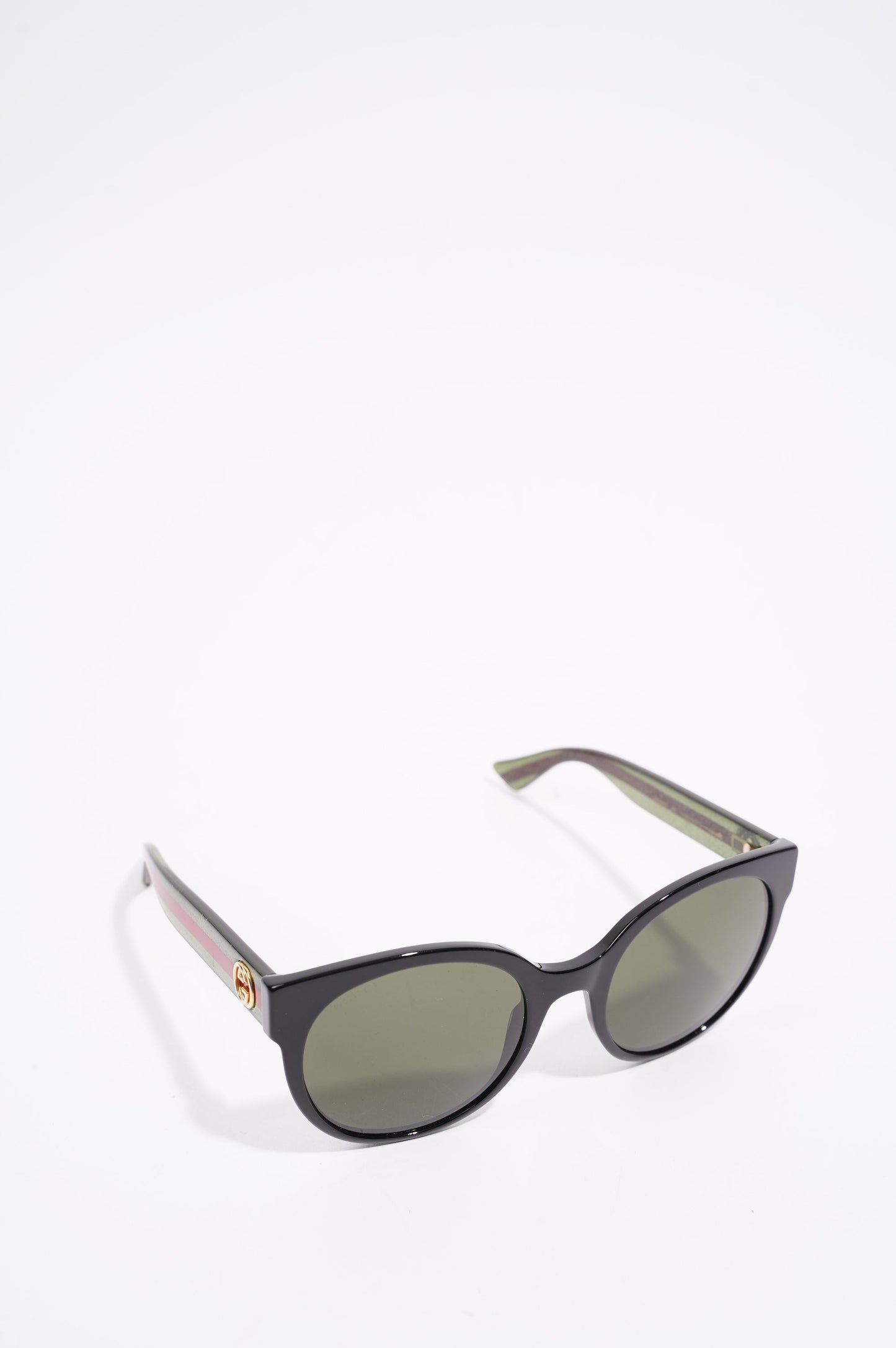 Gucci Womens GG0035S Sunglasses Black / Green / Red 140