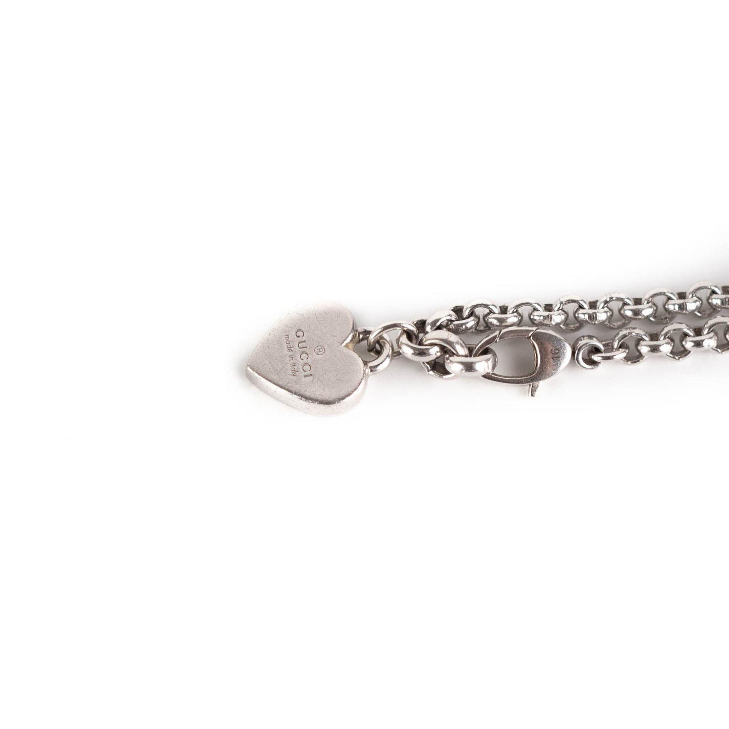 Gucci Silver Sterling Padlock Bracelet