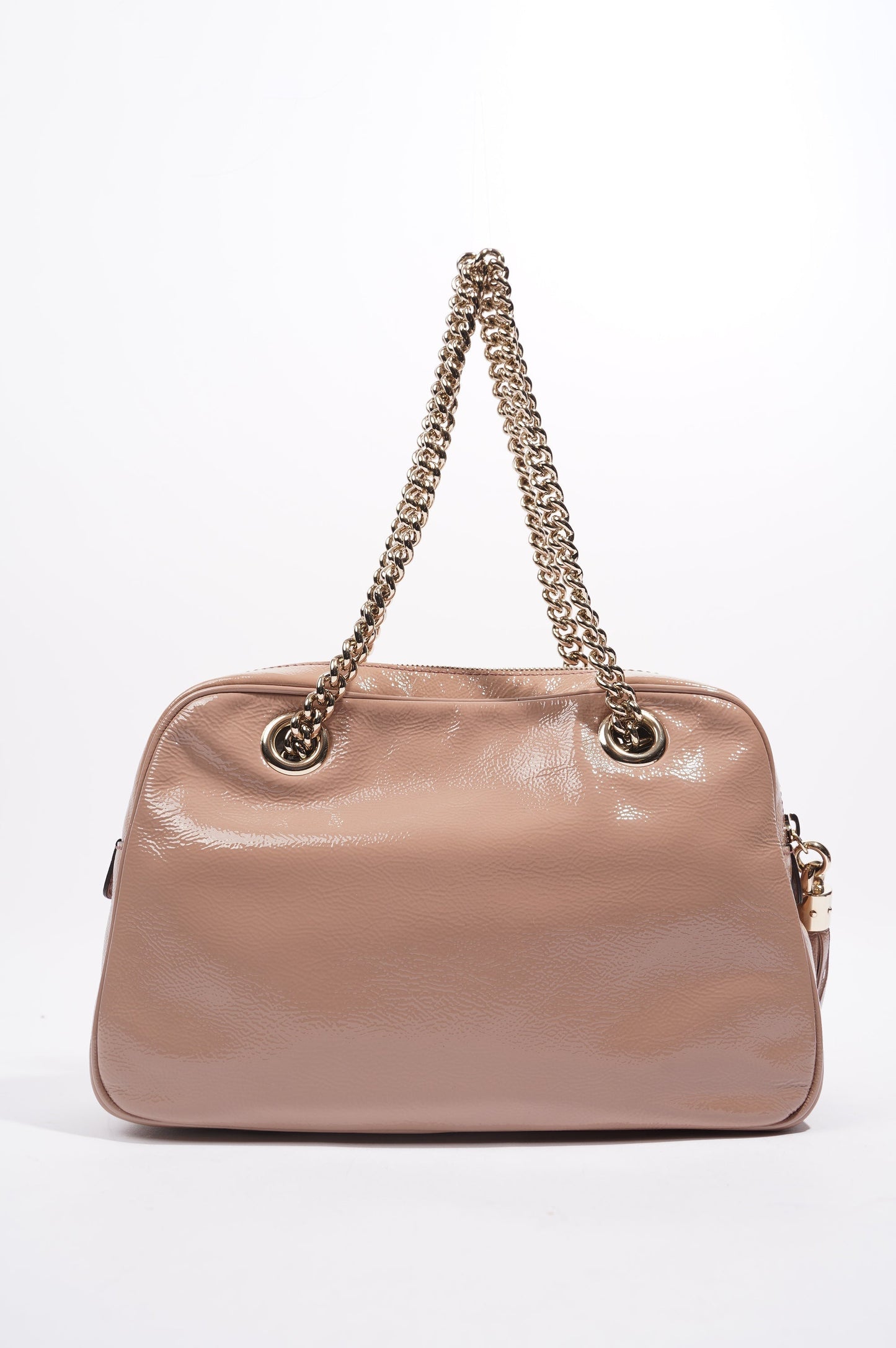 Gucci Womens Soho Chain Bag Nude Leather Medium