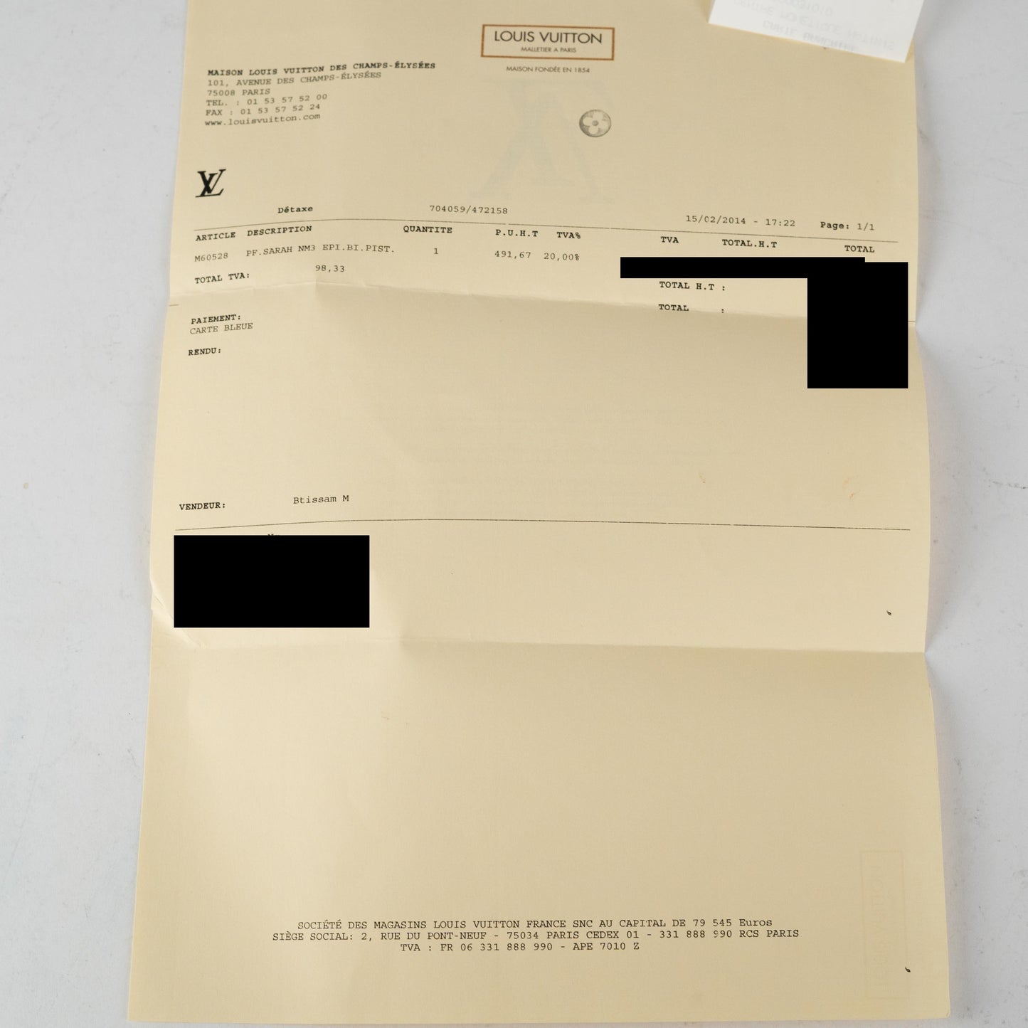 Louis Vuitton Epi Two Color Wallet