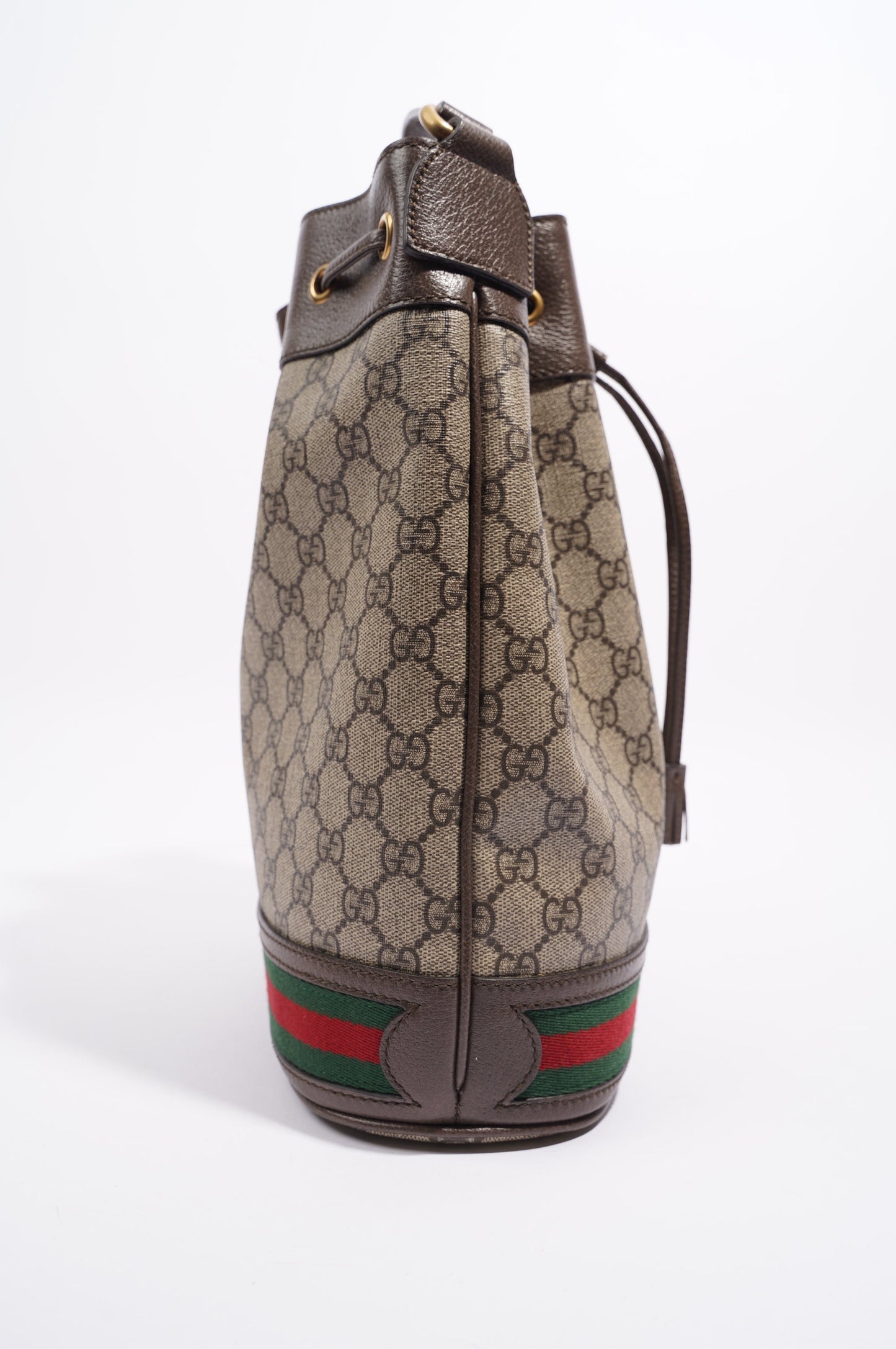 Gucci Womens Ophidia GG Bucket Bag Supreme Large