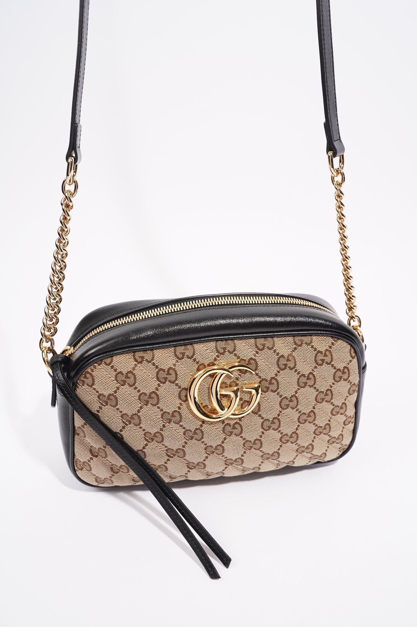 Gucci Womens Marmont Zip Supreme / Gold