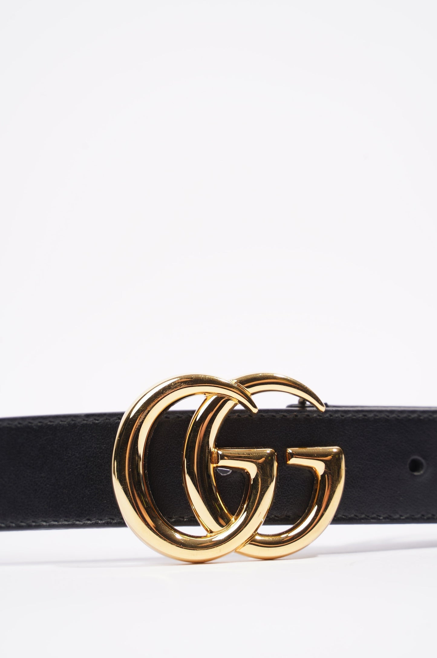 Gucci Mens Marmont Belt Black / Gold 85-34