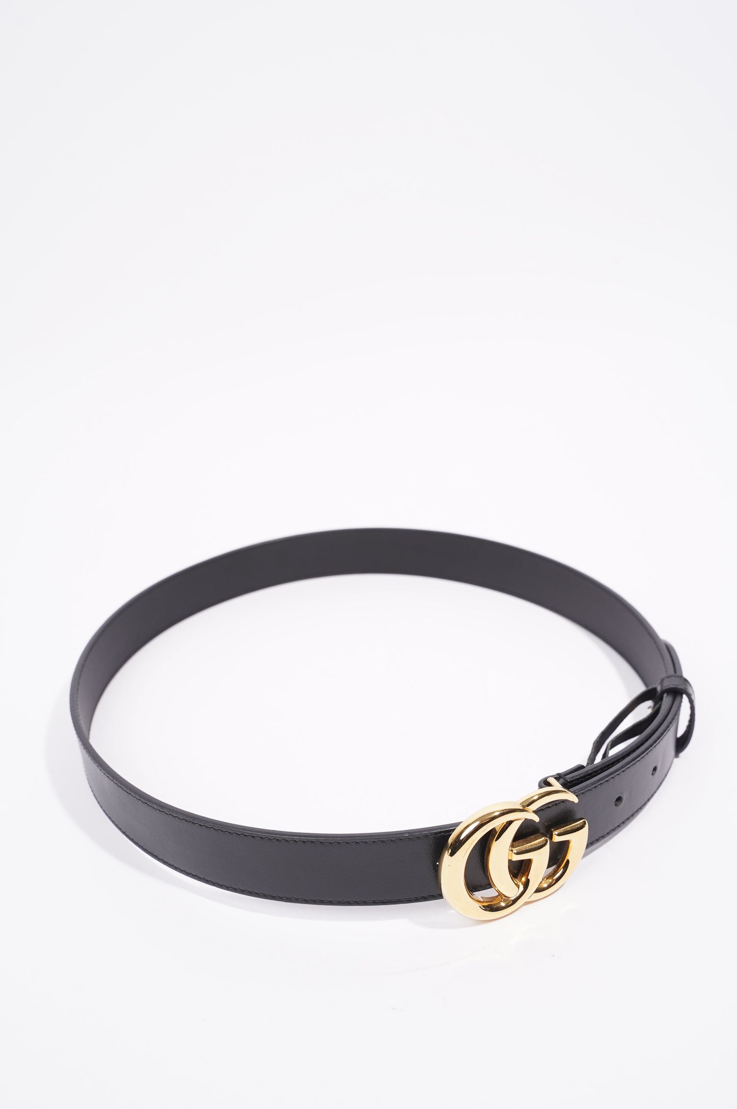 Gucci Mens Marmont Belt Black / Gold 85-34