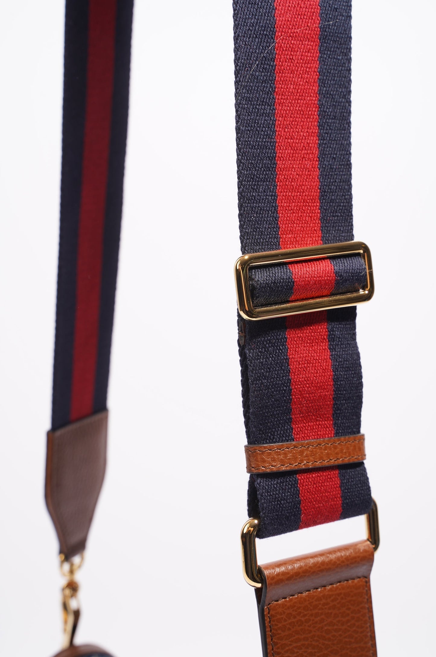 Gucci Womens Horsebit 1955 Mini Bag Denim / Brown