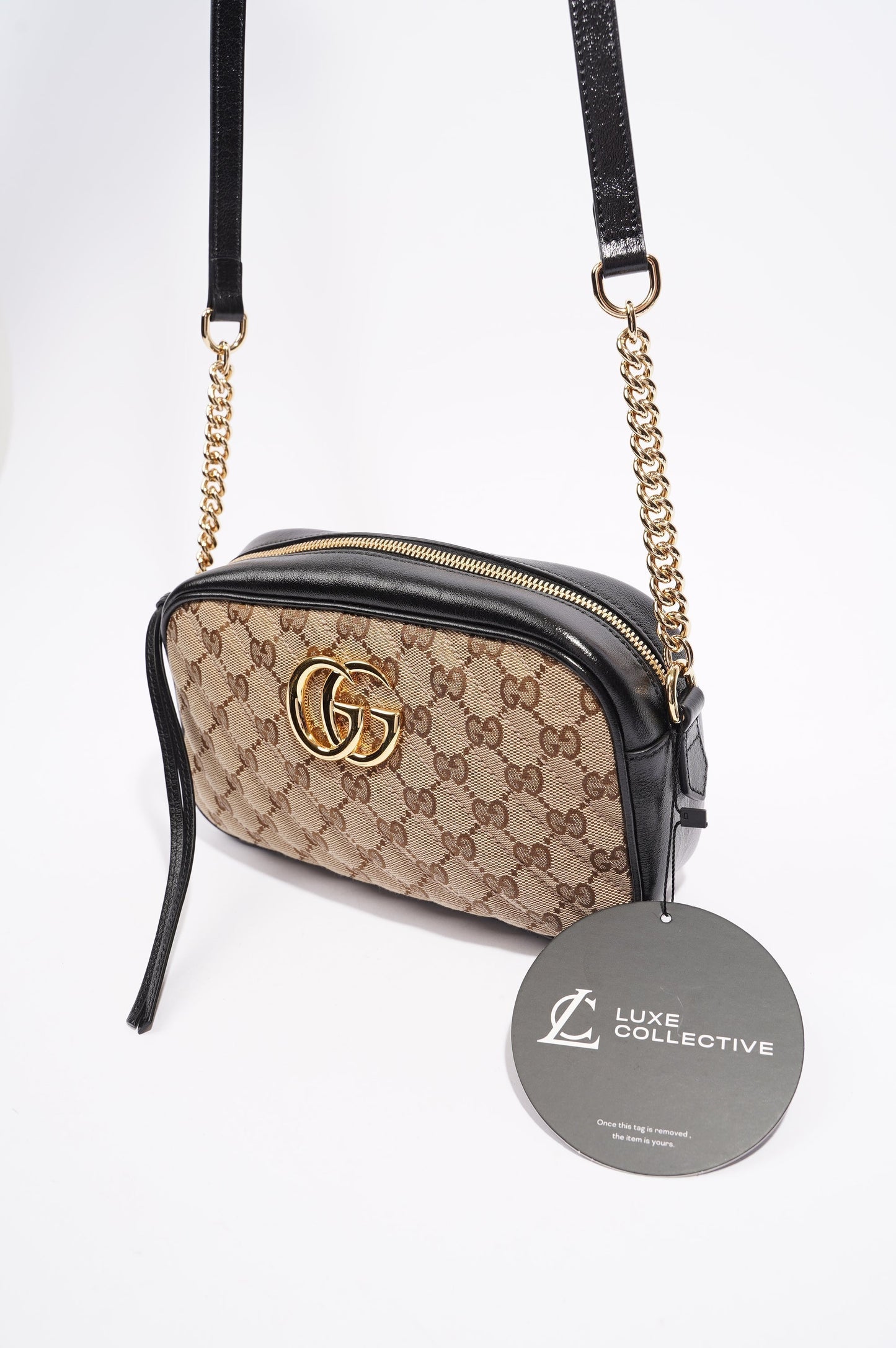 Gucci Womens Marmont Zip Supreme / Gold