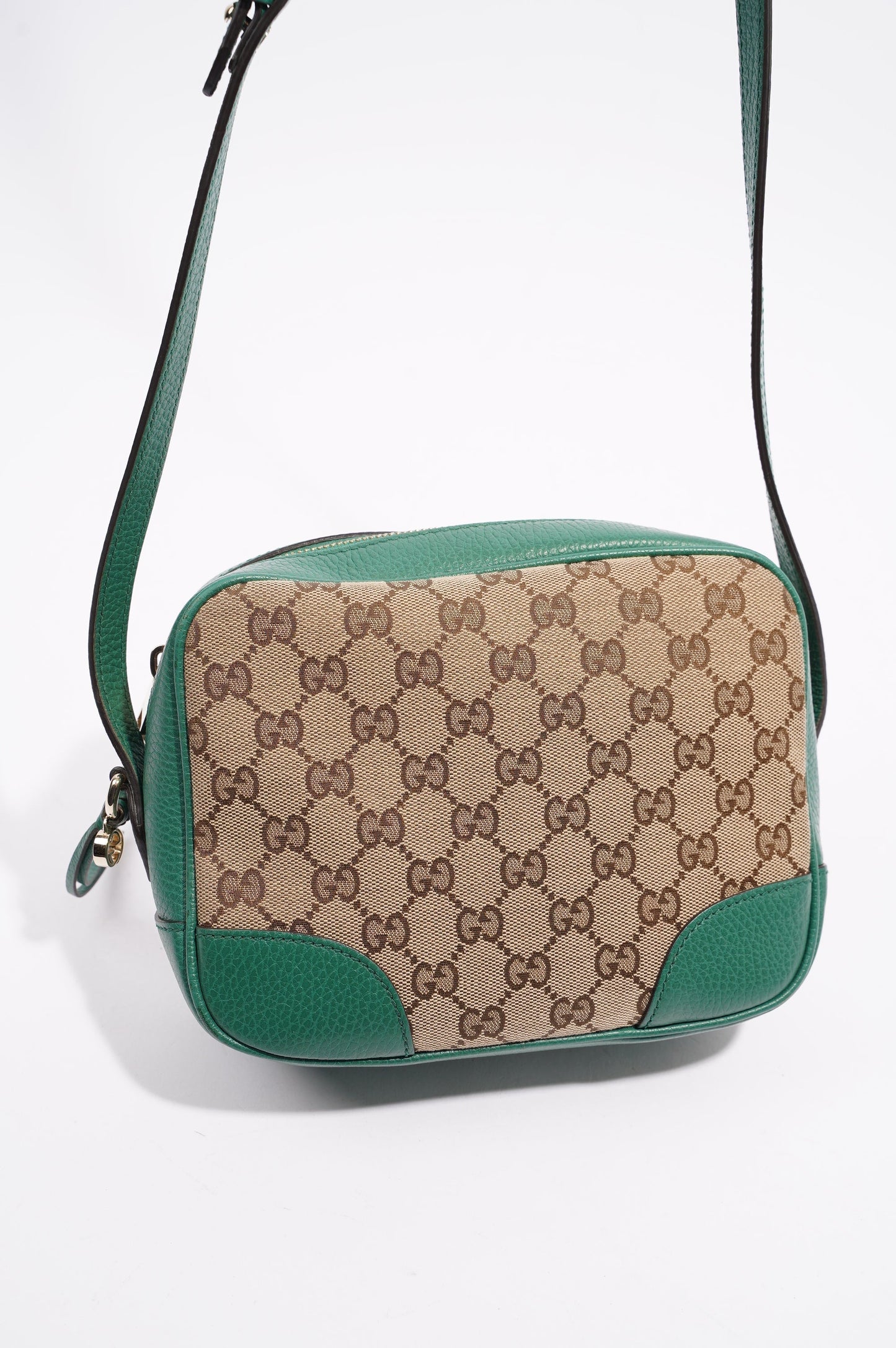 Gucci Womens Bree Crossbody Supreme / Green