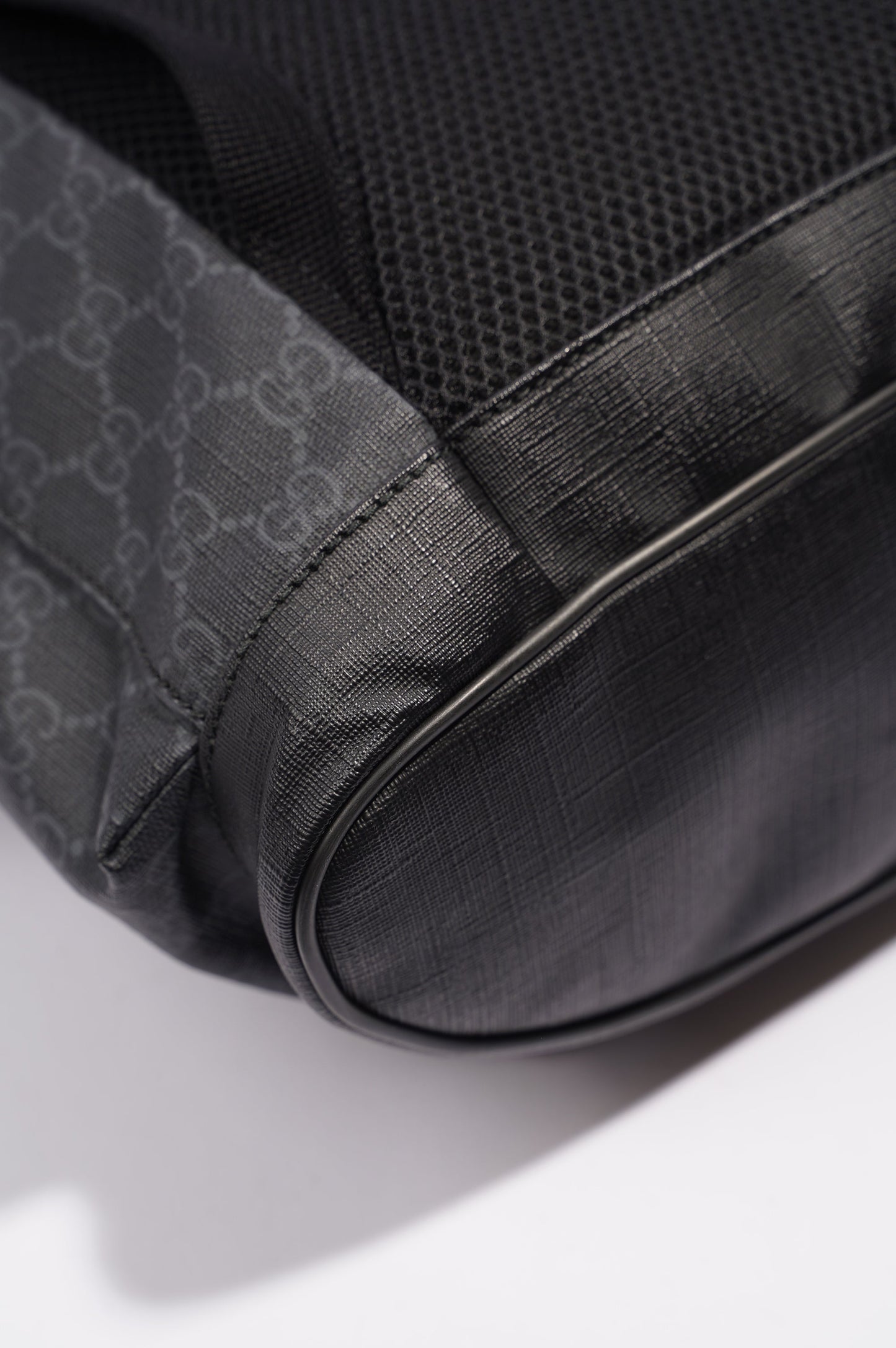 Gucci Mens GG Web Backpack Grey Canvas