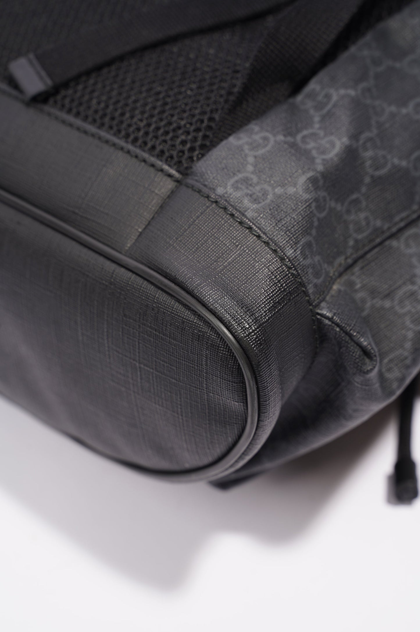 Gucci Mens GG Web Backpack Grey Canvas
