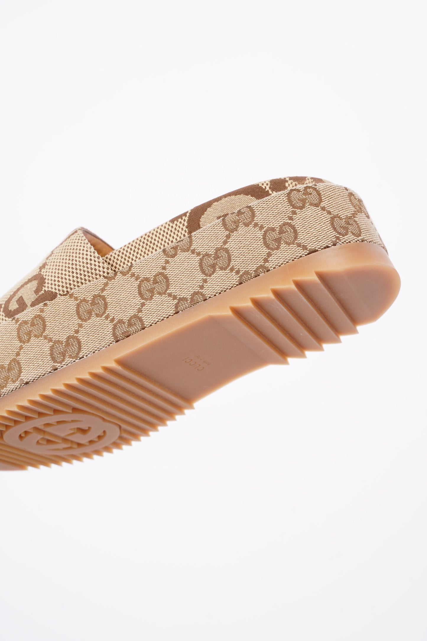 Gucci Womens Platform Slide Sandal Beige EU 35 / UK 2