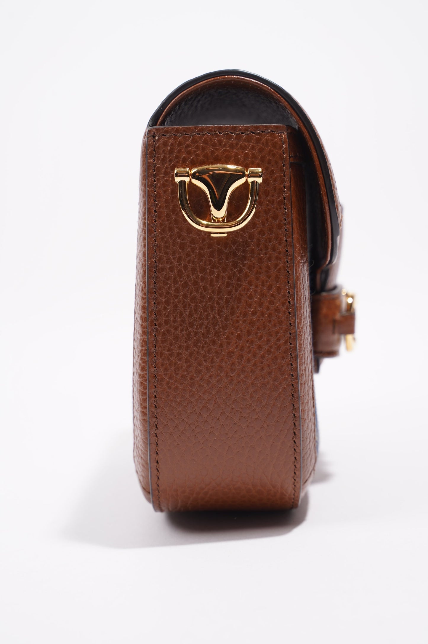 Gucci Womens Horsebit 1955 Mini Bag Denim / Brown