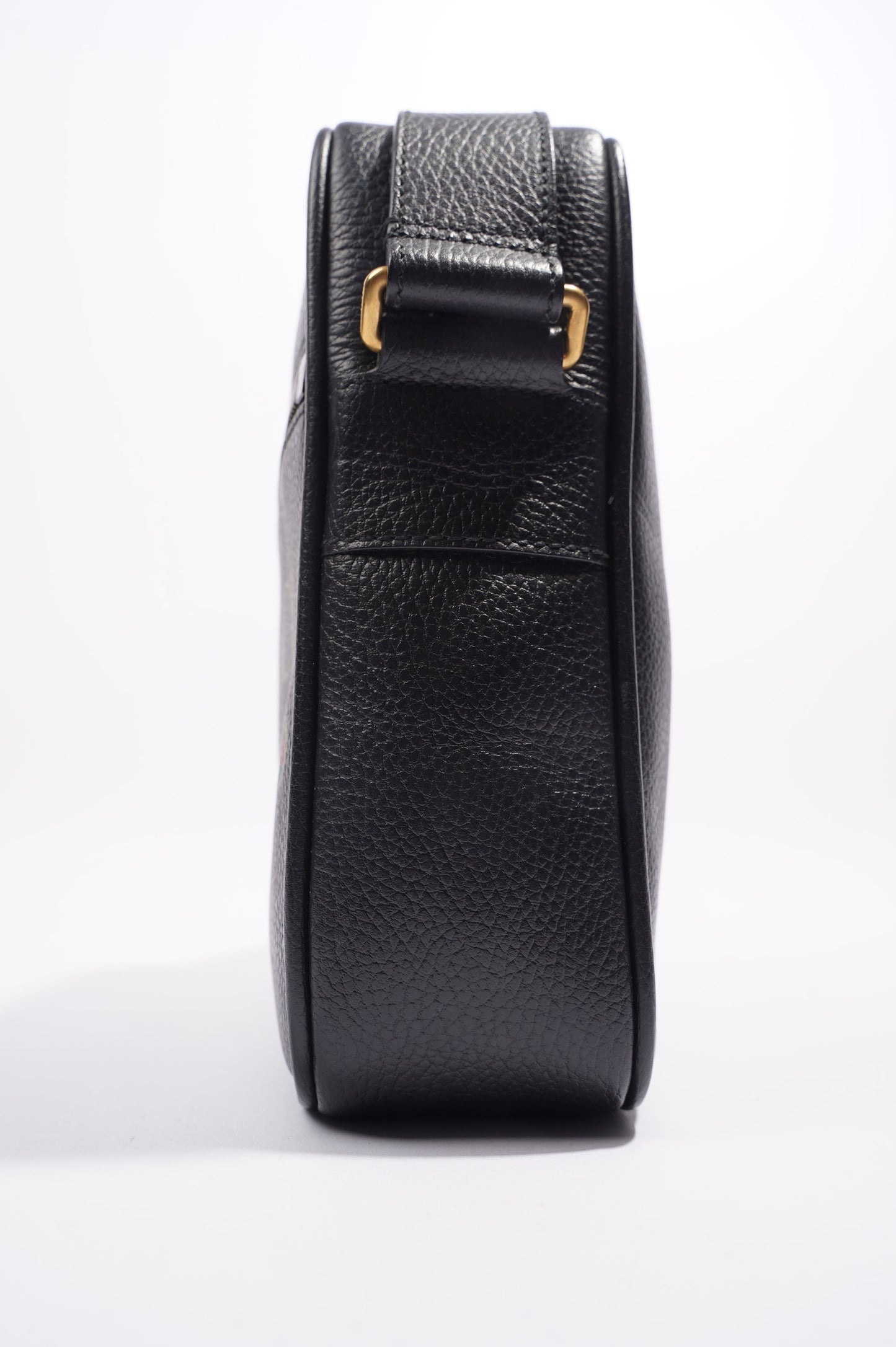 Gucci Mens Print Messenger Black Leather