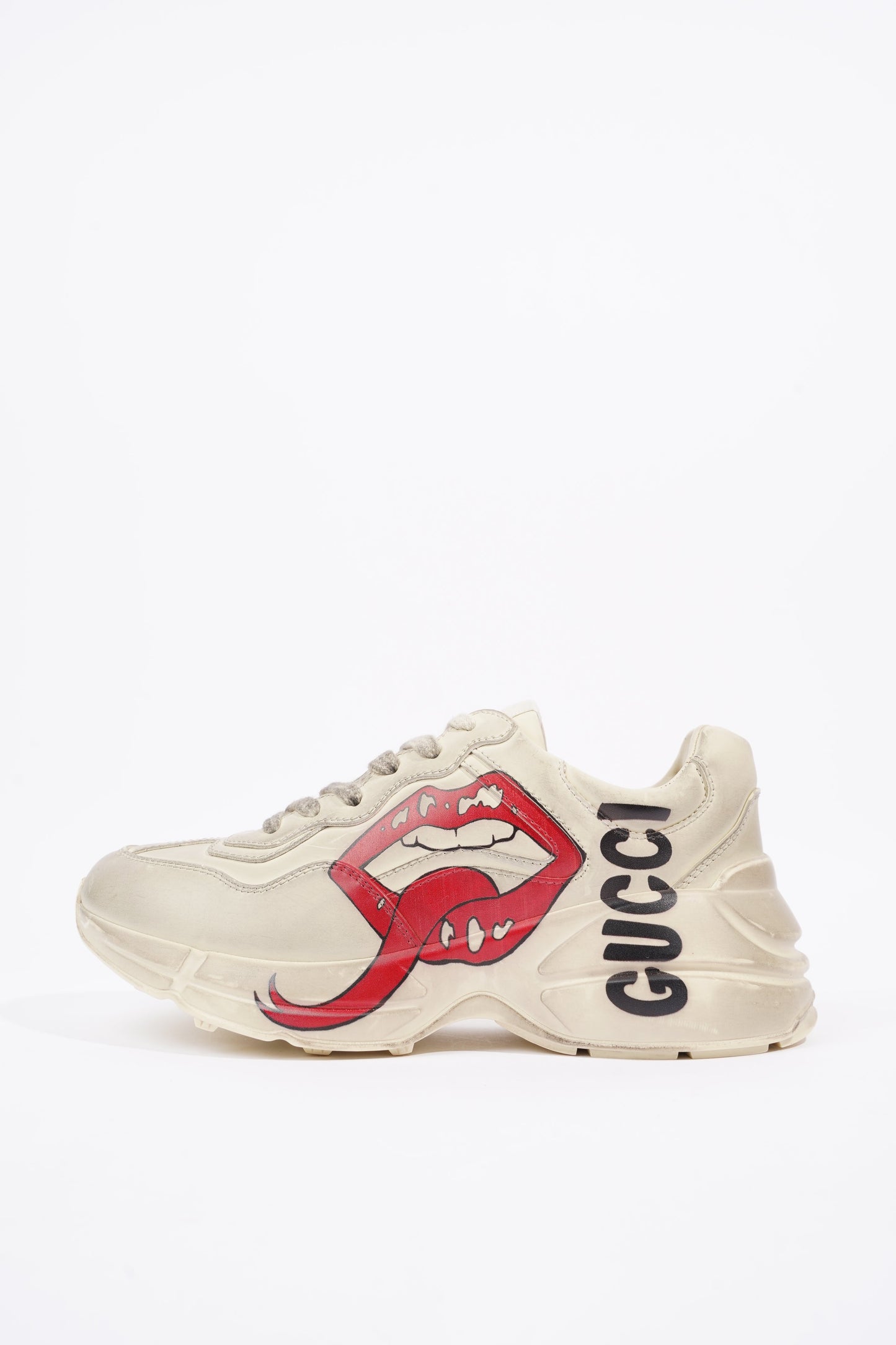Gucci Womens Rhyton Cream Distressed EU 38 / UK 5