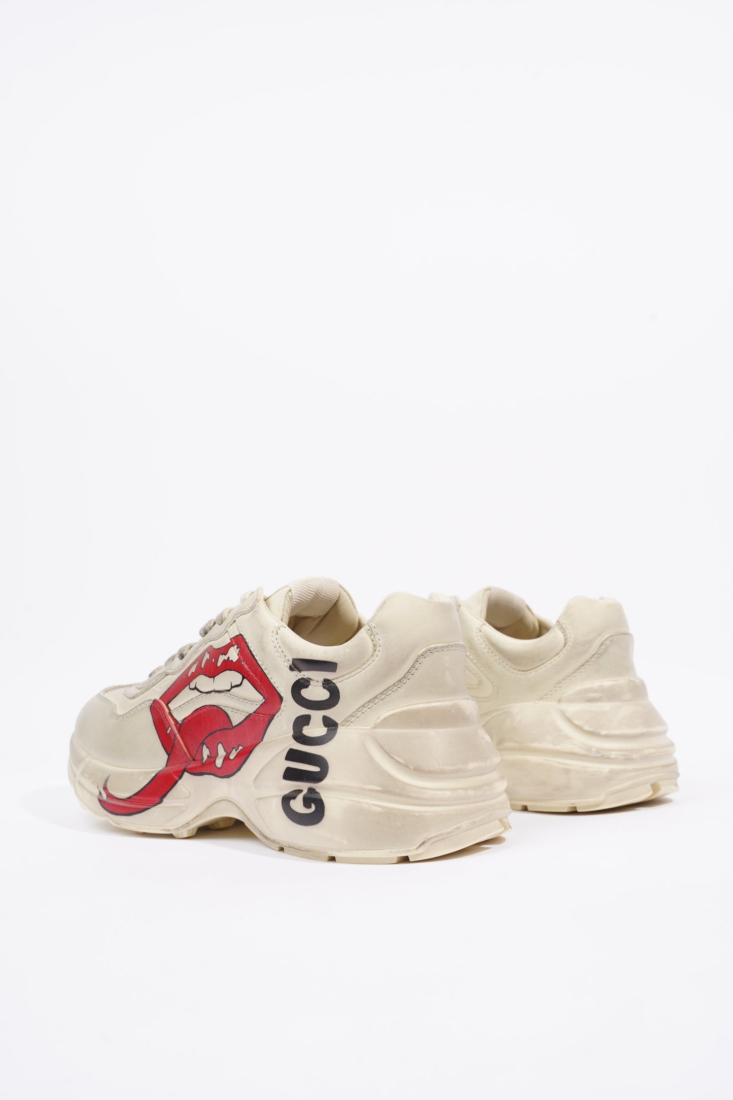 Gucci Womens Rhyton Cream Distressed EU 38 / UK 5