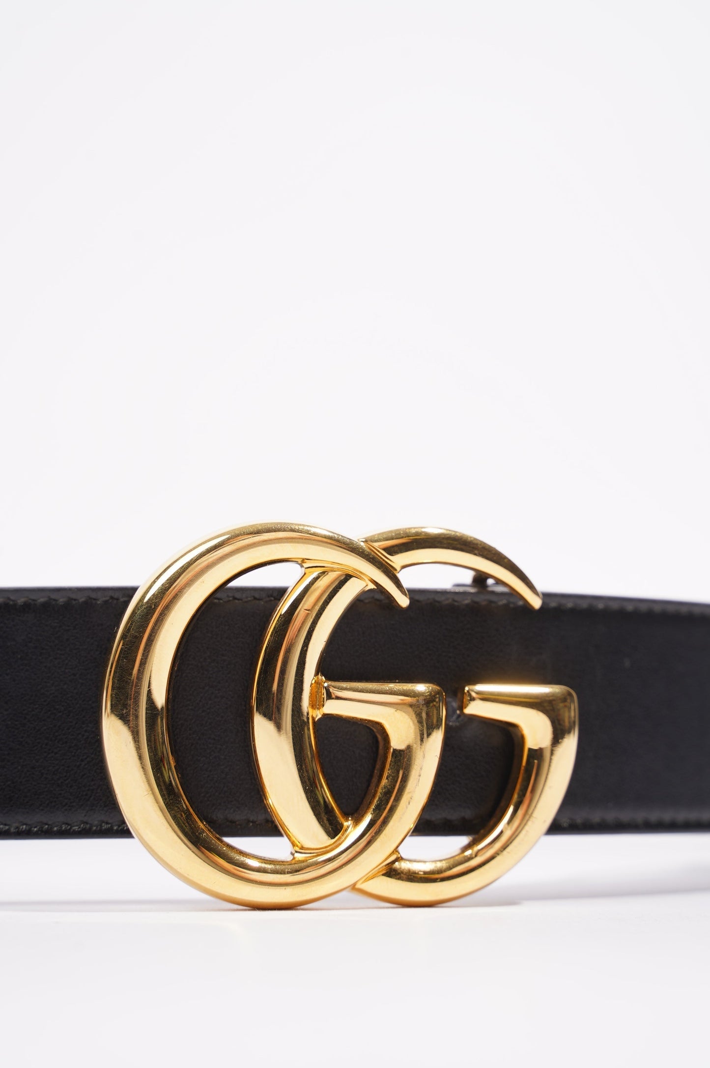 Gucci Mens Marmont Belt Black / Gold 80 cm / 32 "