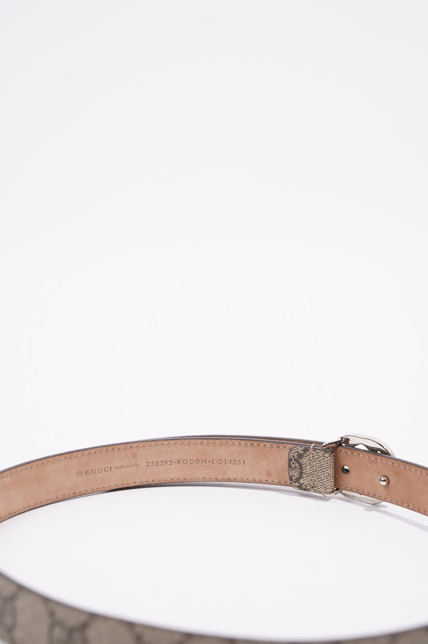 Gucci Womens Skinny Interlocking Belt Supreme / Silver Mini