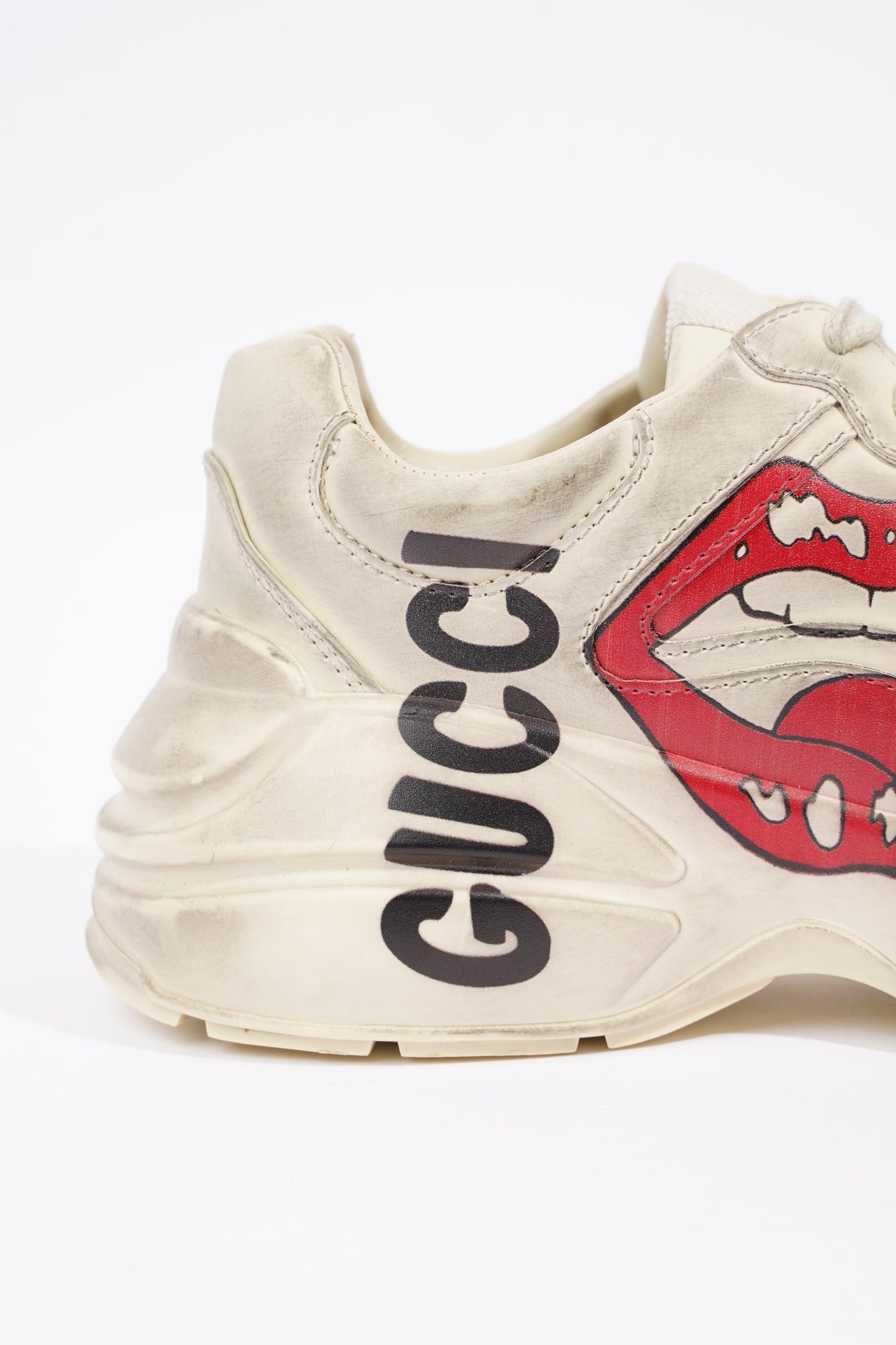 Gucci Womens Rhyton Cream Distressed EU 38 / UK 5