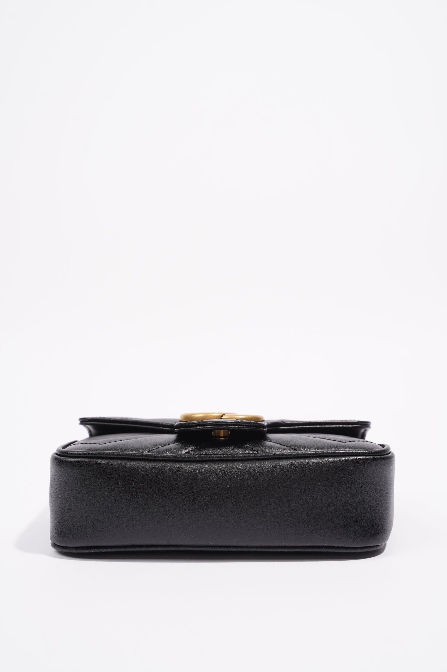 Gucci Womens Marmont Bag Black Leather Super Mini