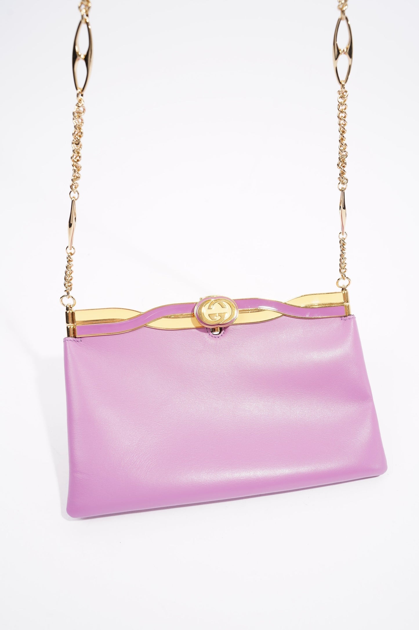 Gucci Womens Broadway Evening Bag Lilac