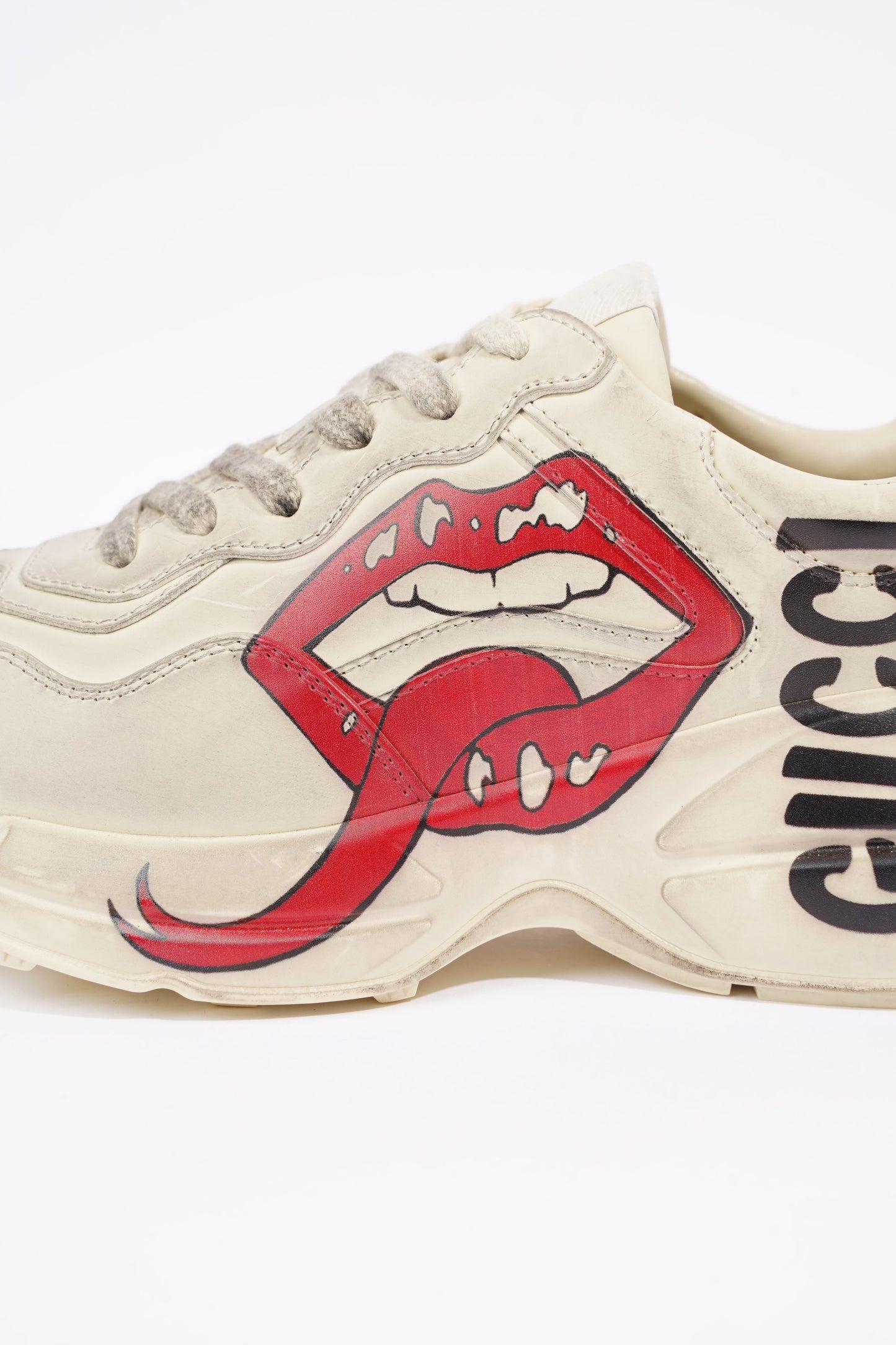 Gucci Womens Rhyton Cream Distressed EU 38 / UK 5