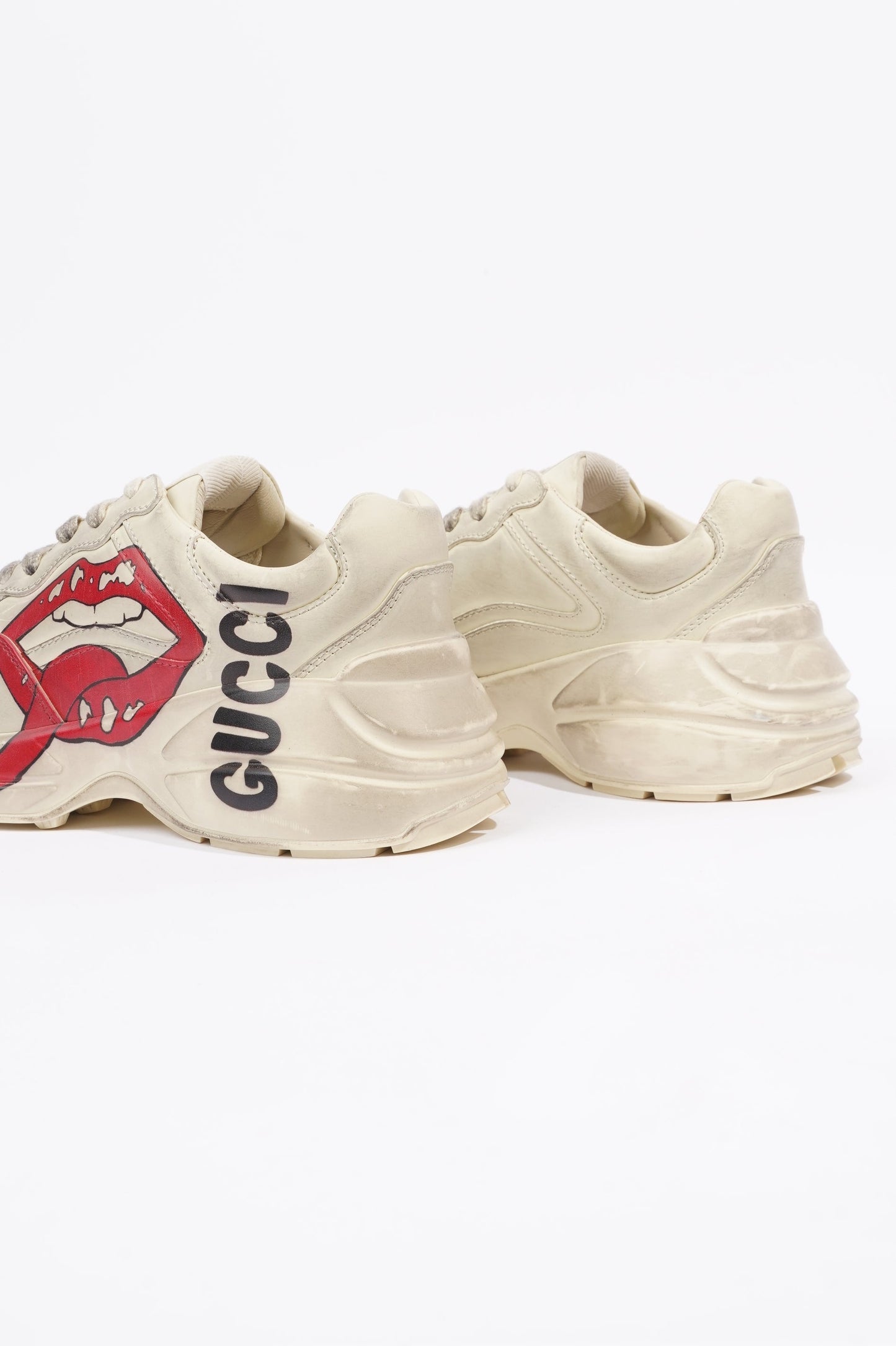 Gucci Womens Rhyton Cream Distressed EU 38 / UK 5