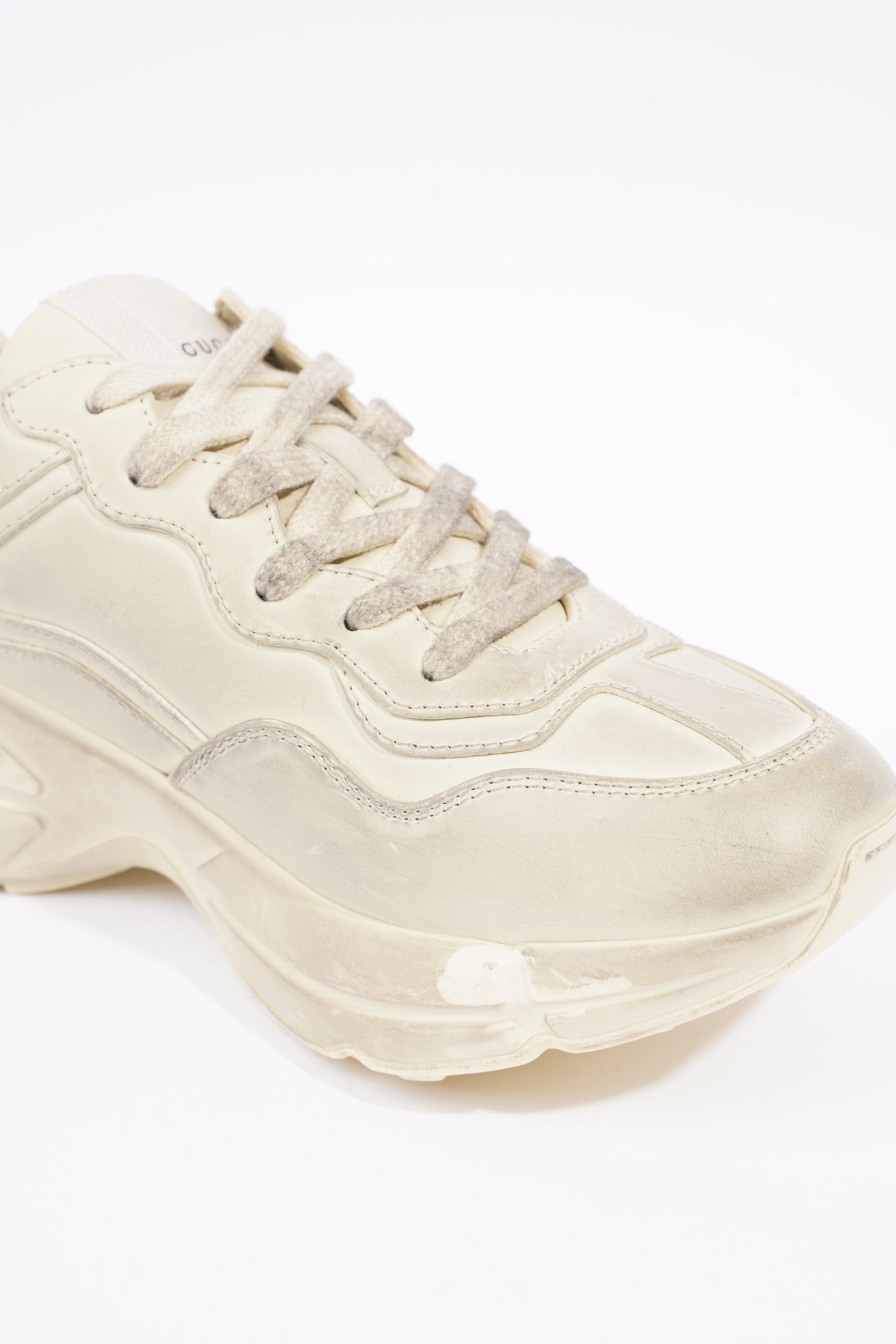 Gucci Womens Rhyton Cream Distressed EU 38 / UK 5