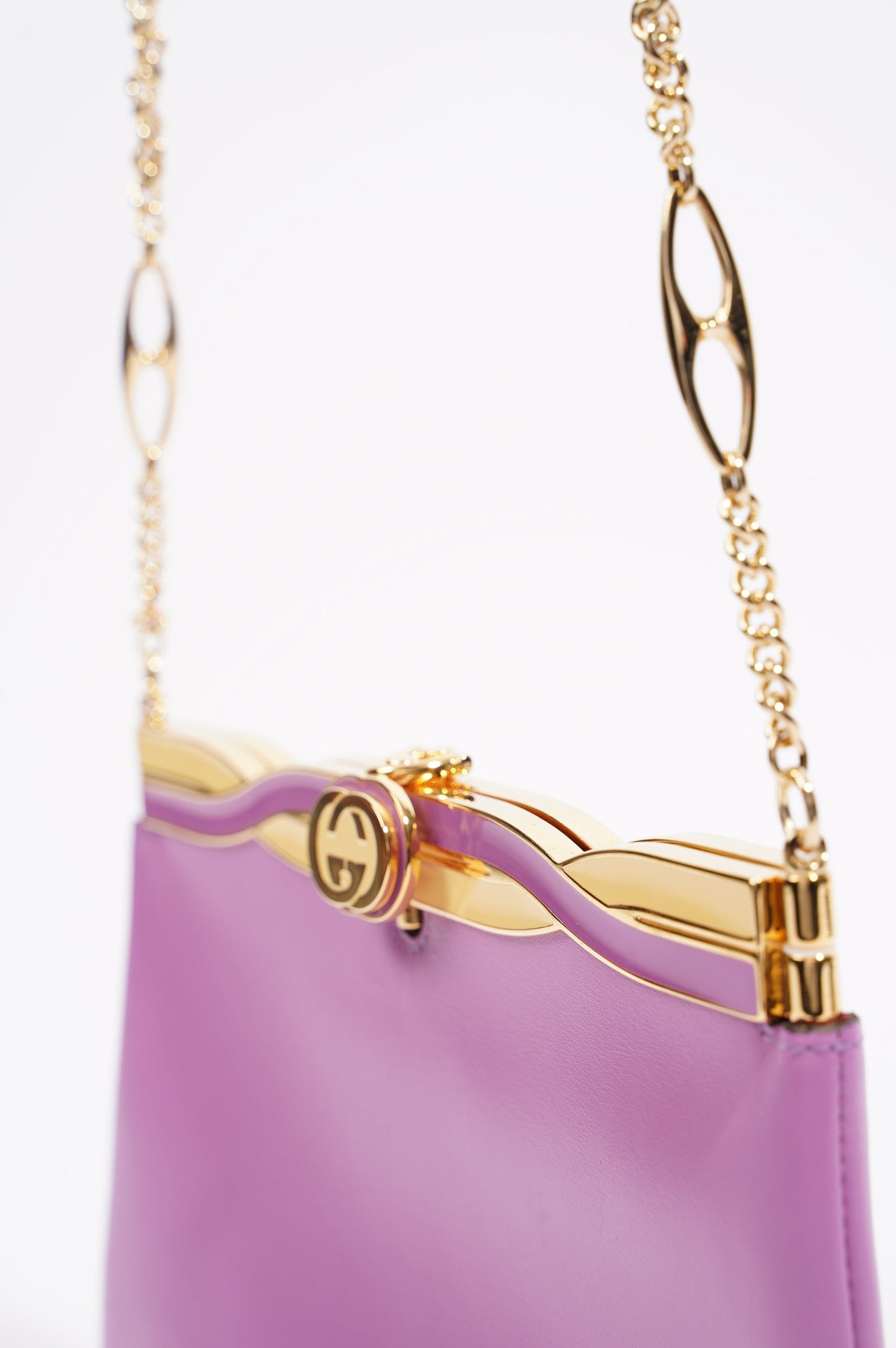 Gucci Womens Broadway Evening Bag Lilac